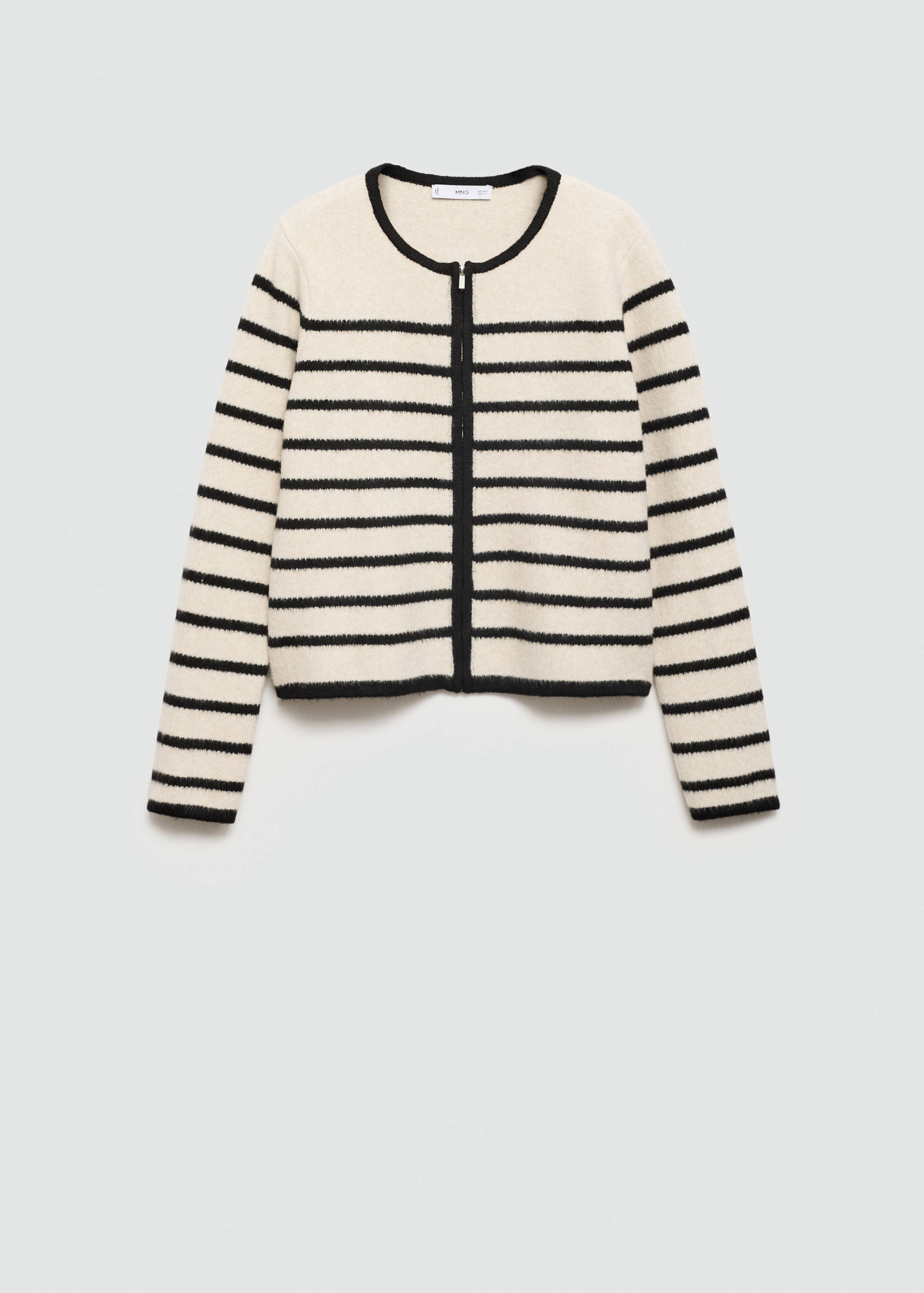 Striped knitted jacket - Article without model