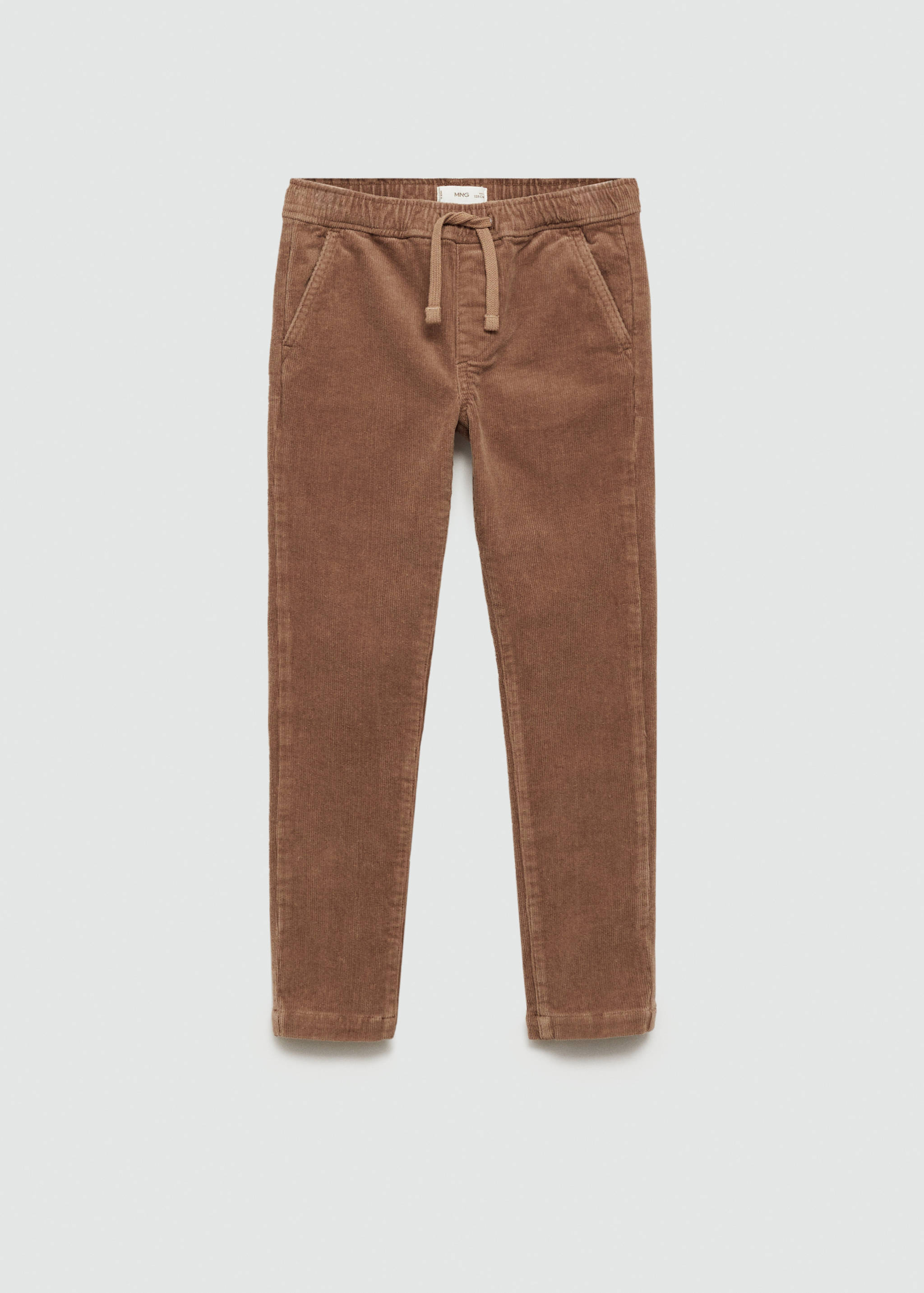 Corduroy trousers with elastic waist - Article without model