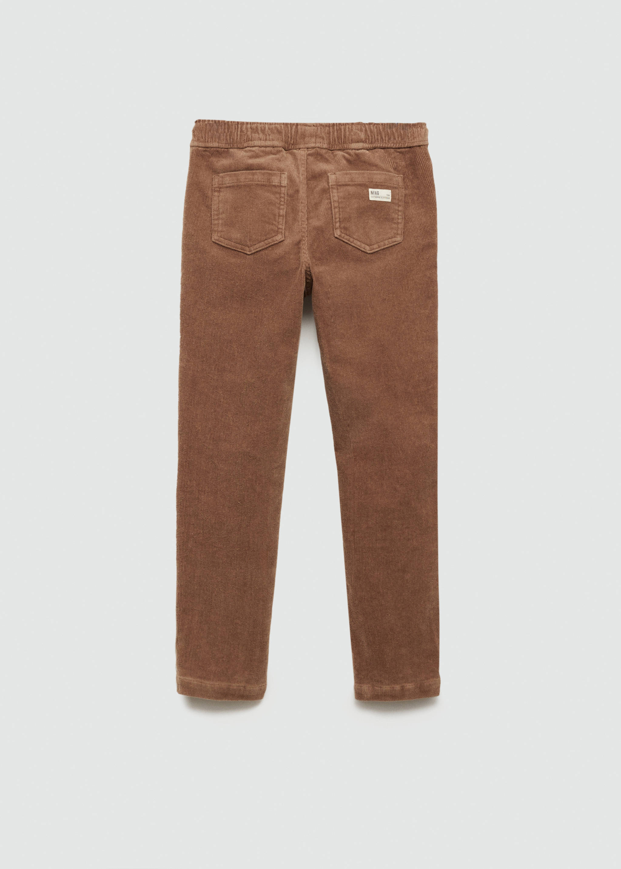 Corduroy trousers with elastic waist - Reverse of the article