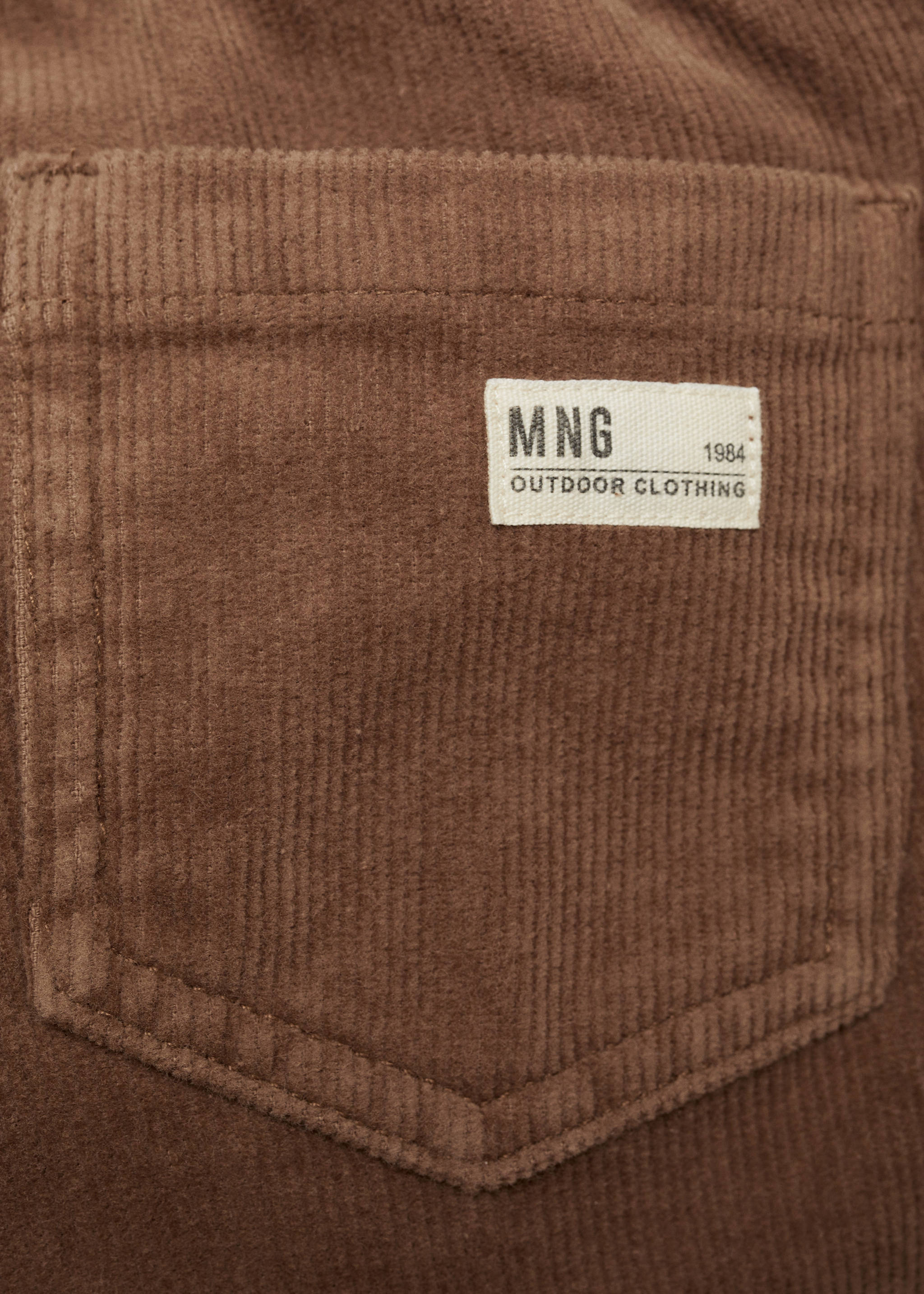 Corduroy trousers with elastic waist - Details of the article 0