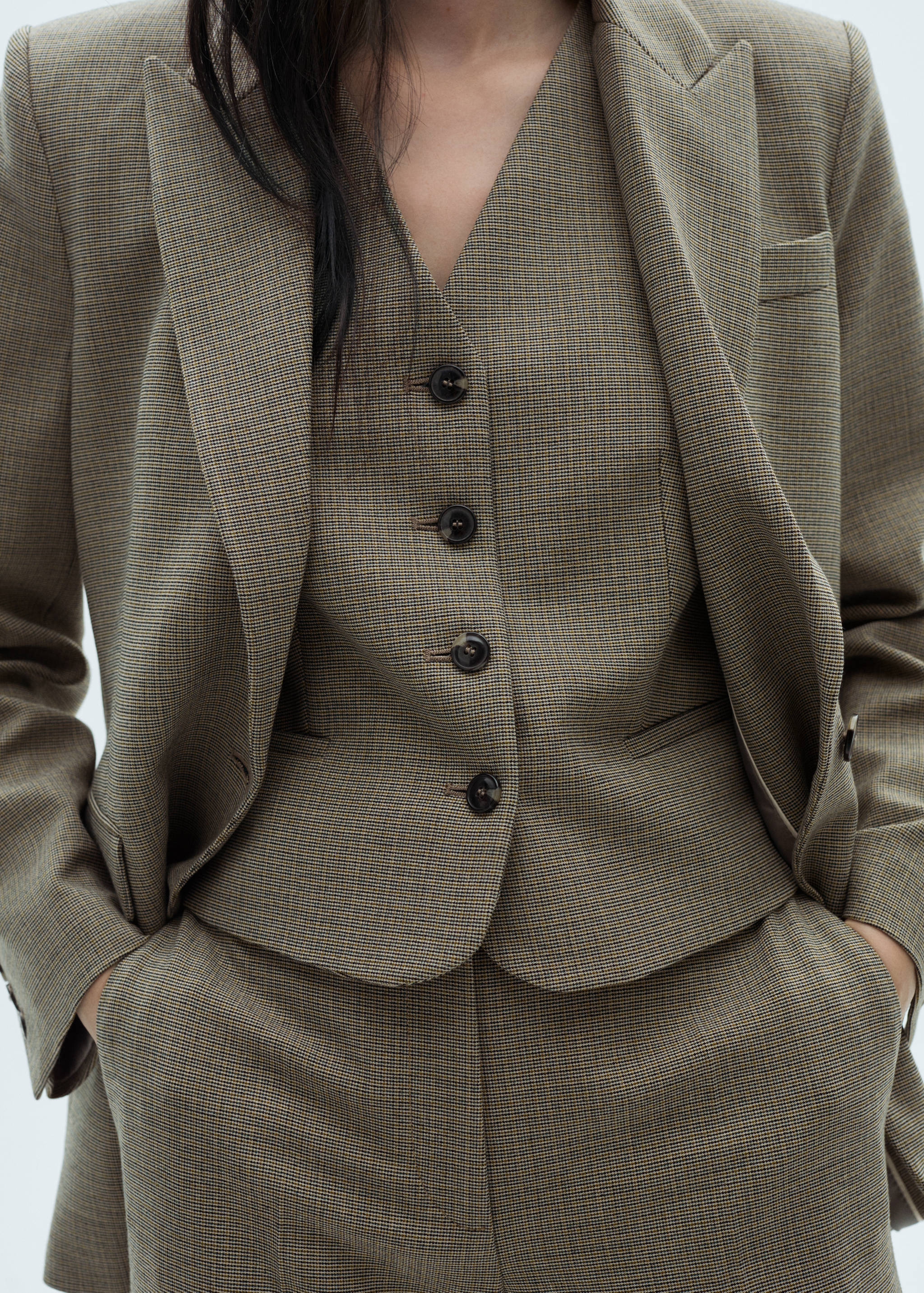 Micro-houndstooth waistcoat - Details of the article 6