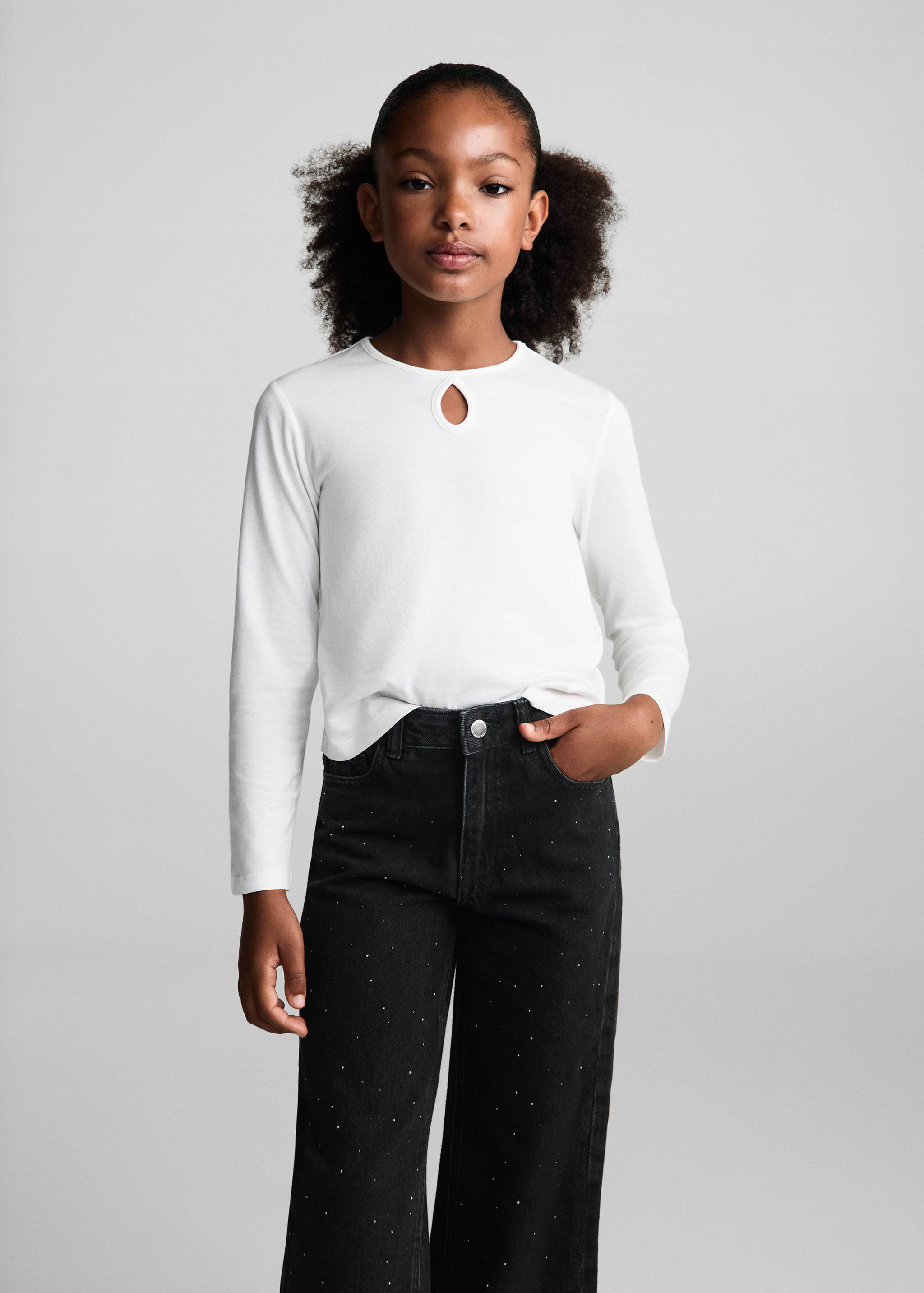 Jean droit strass - Plan moyen