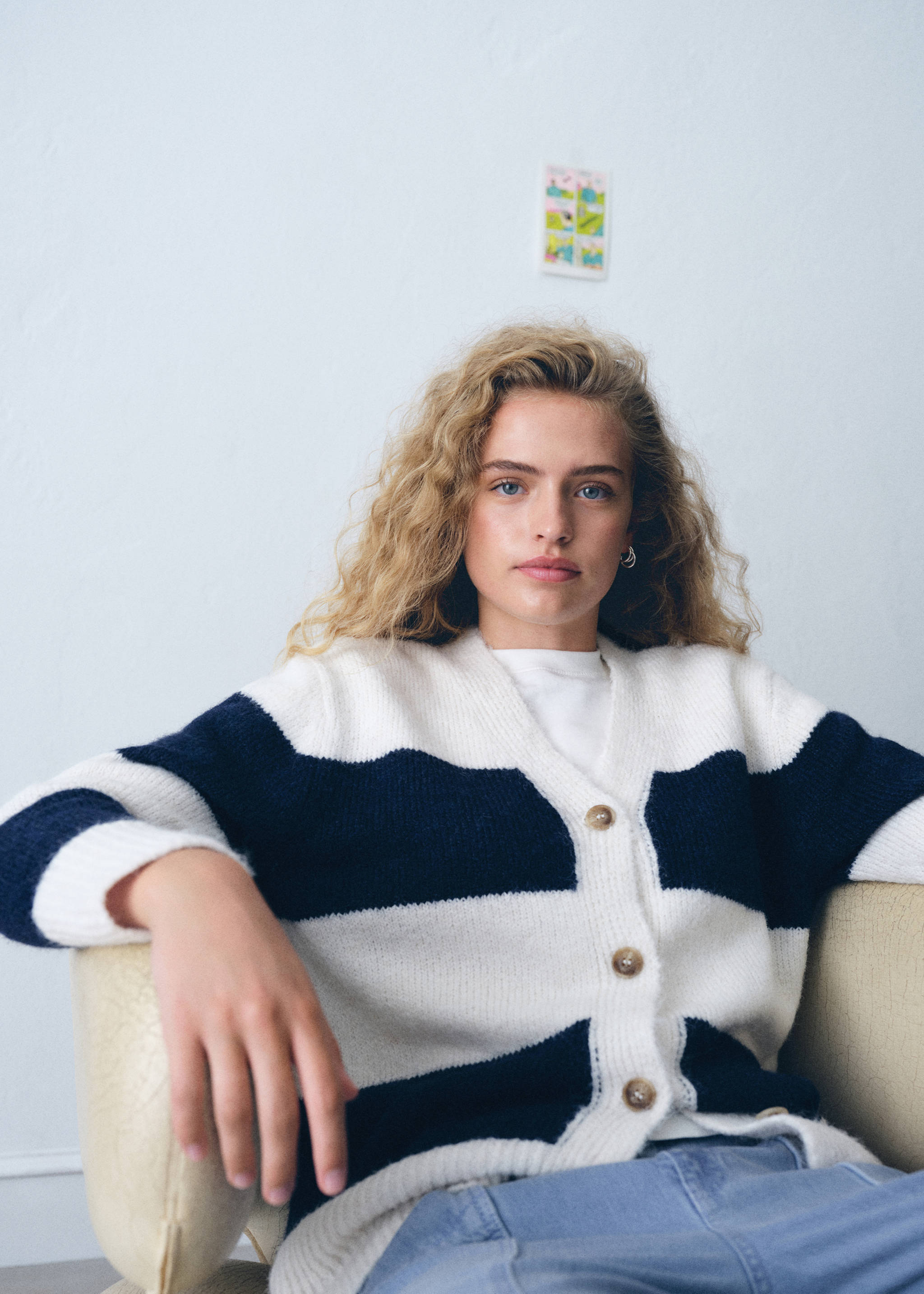 Stripped knit cardigan - Details of the article 5