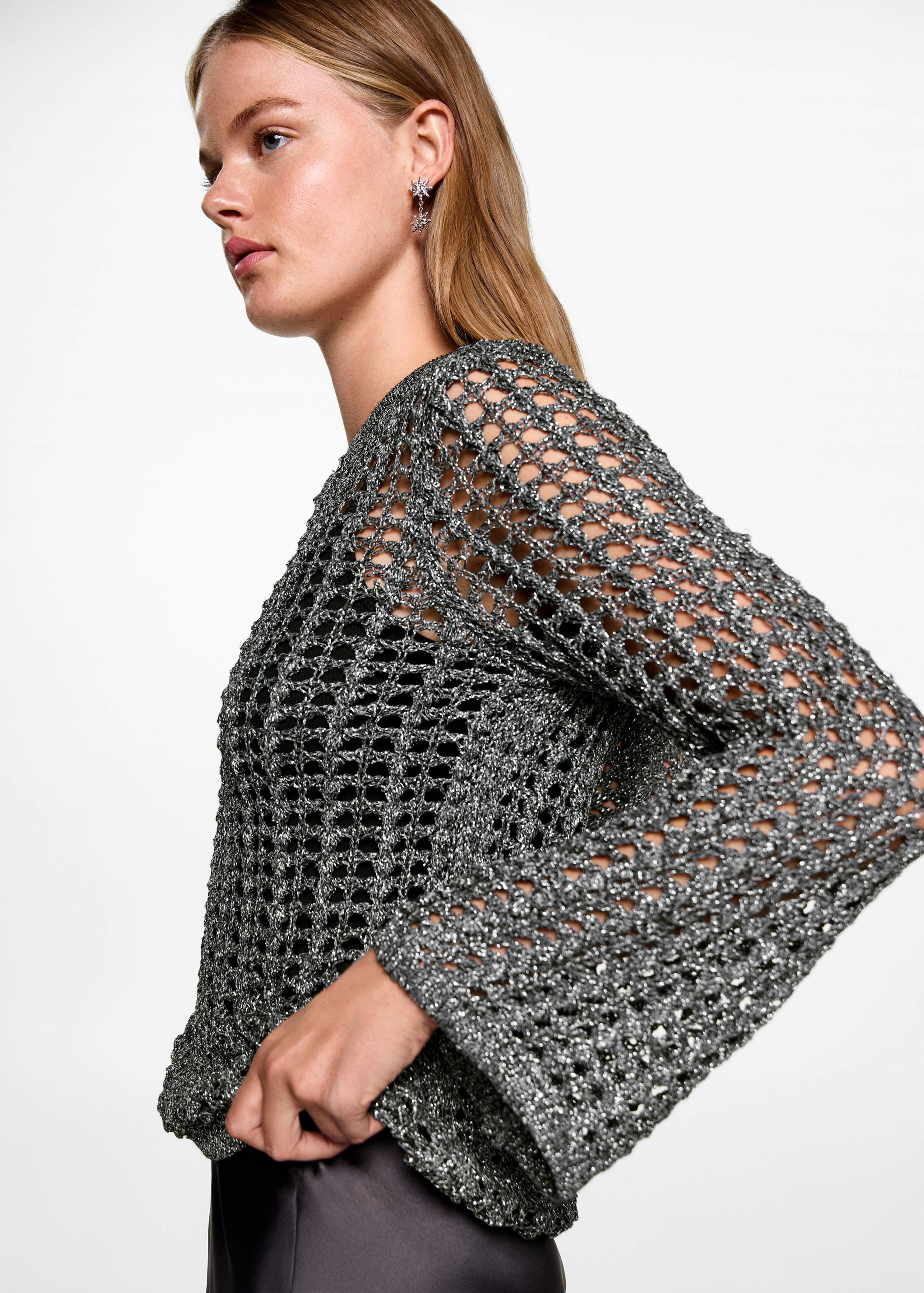 Openwork lurex sweater - Medium plane