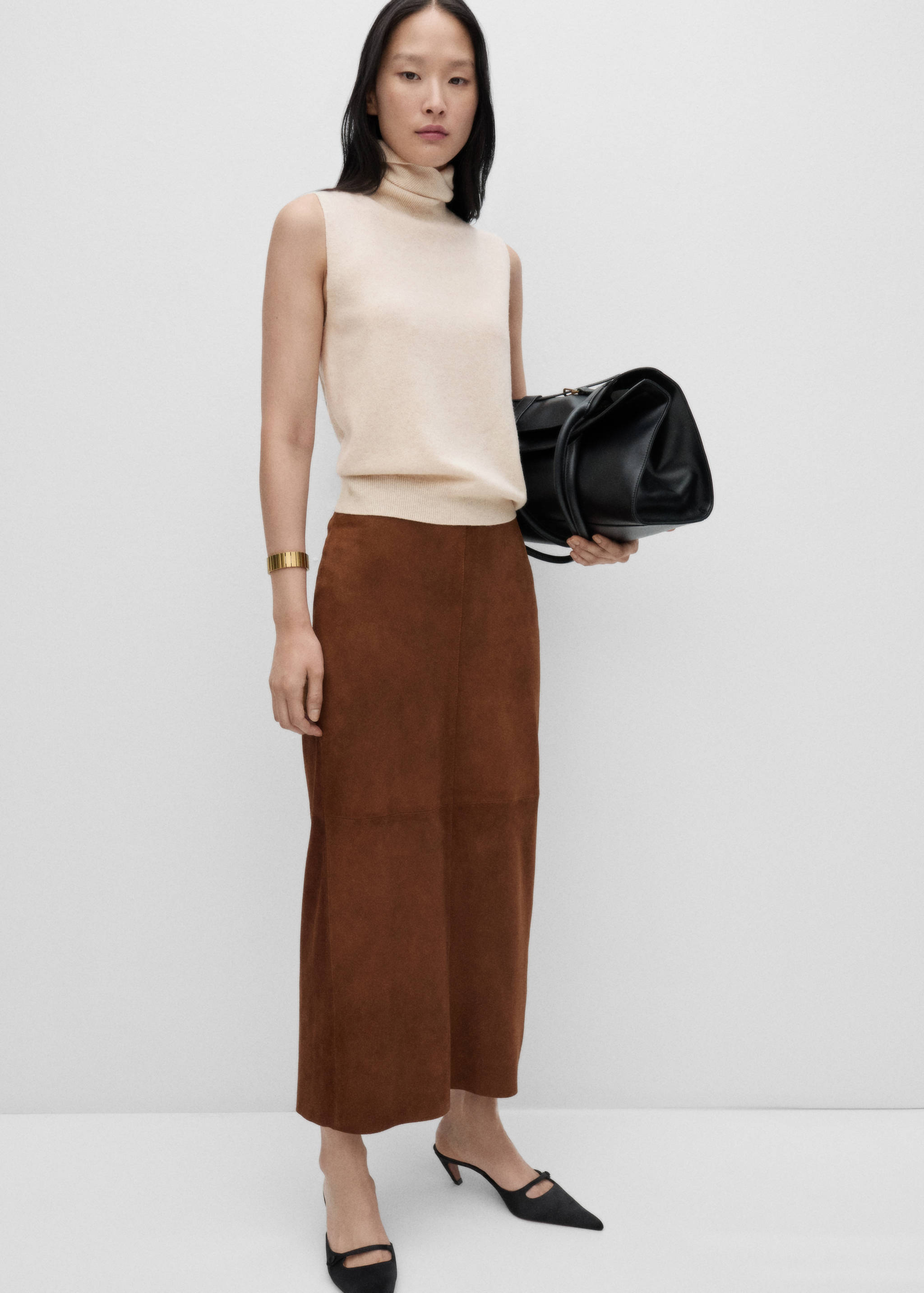 Wollen top met col - Overzichtstekening