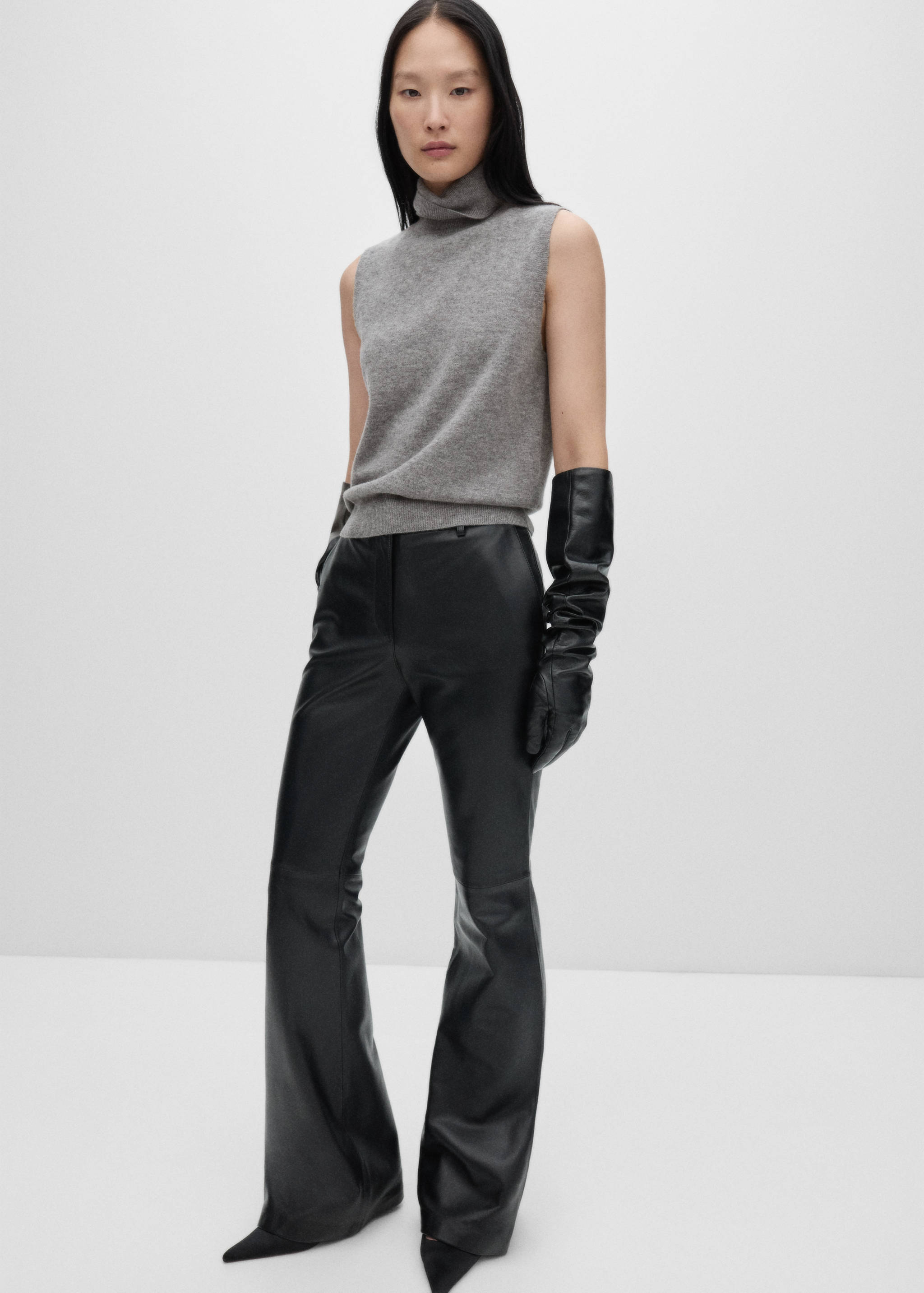 Wollen top met col - Overzichtstekening