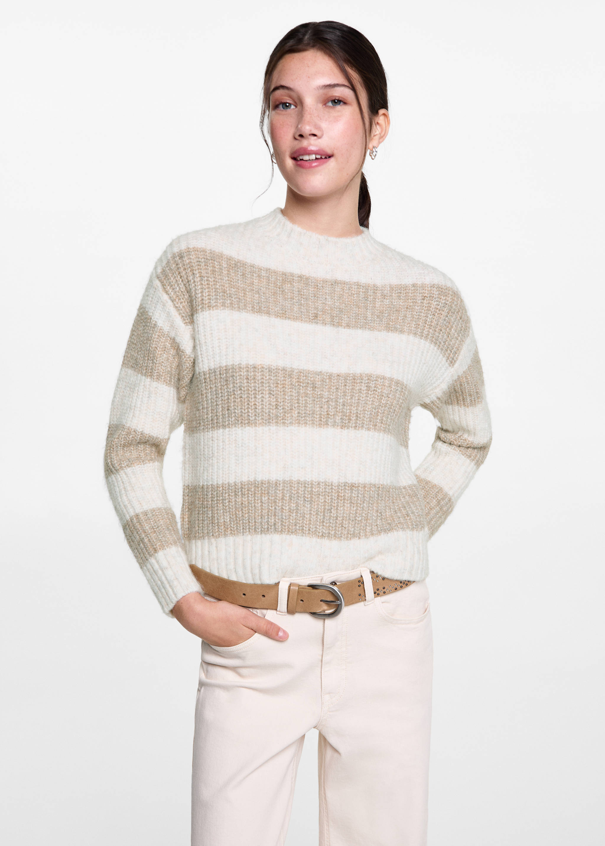 Knit striped sweater - Medium plane