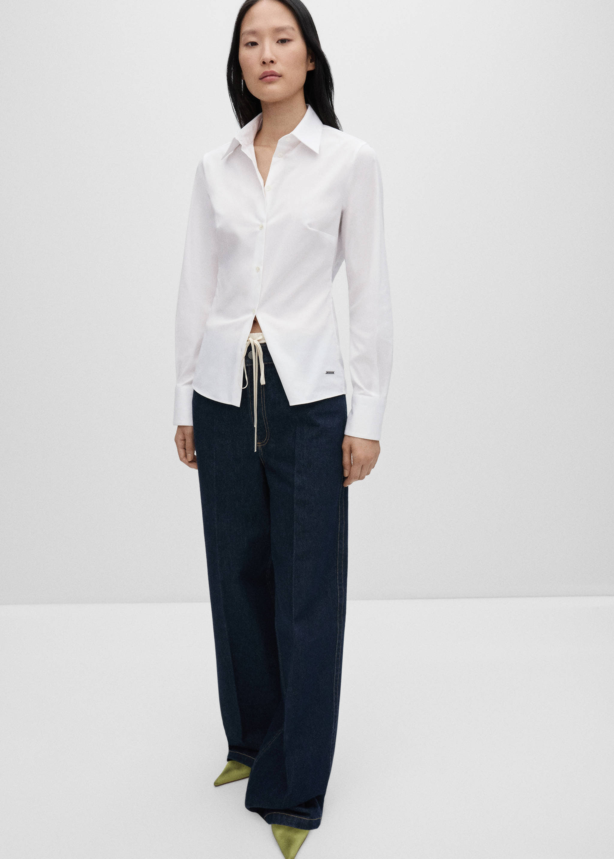 Getaileerd popeline overhemd - Overzichtstekening