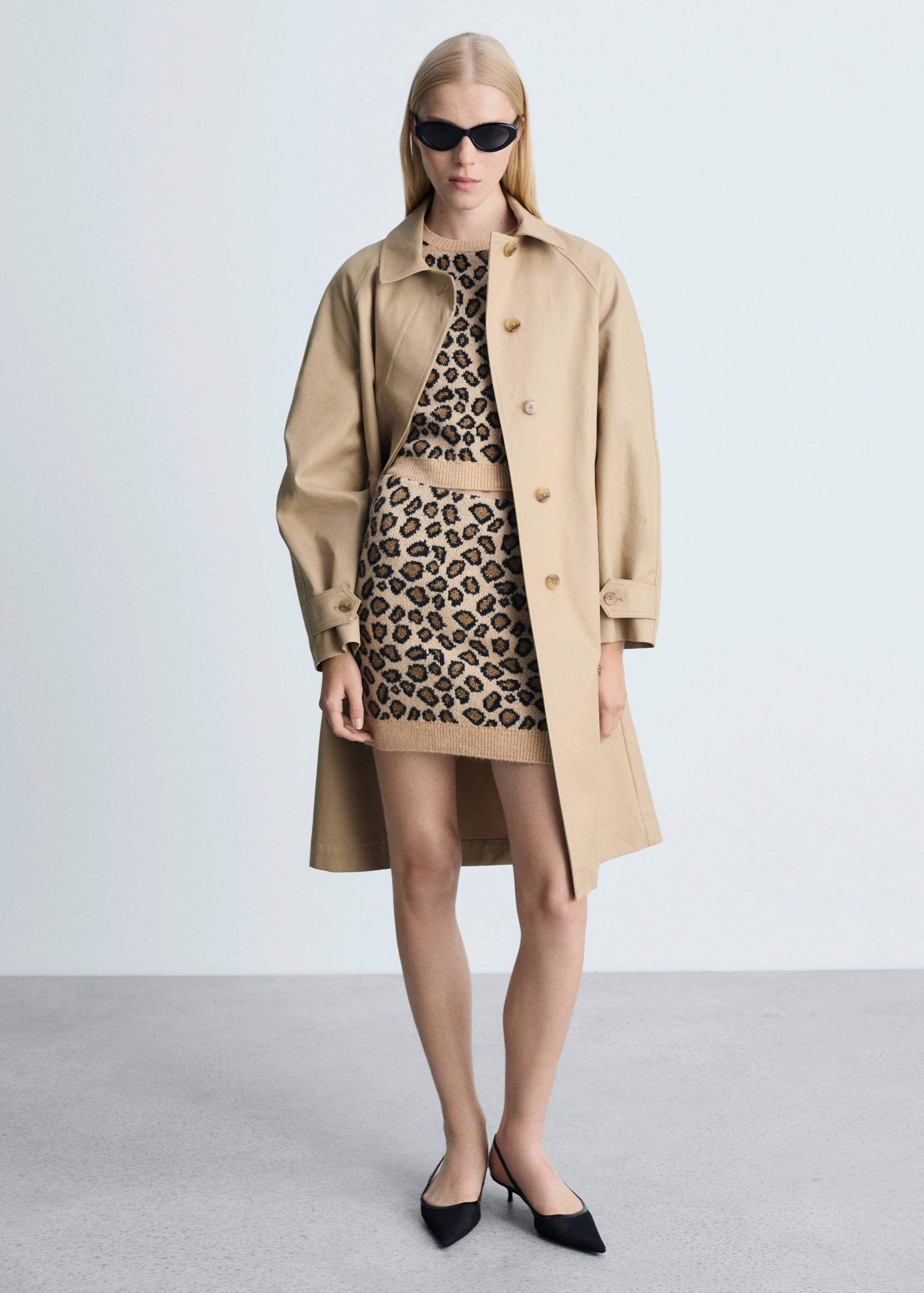 Leopard knit skirt - General plane