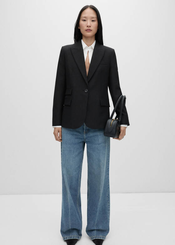Yün kumaş blazer ceket