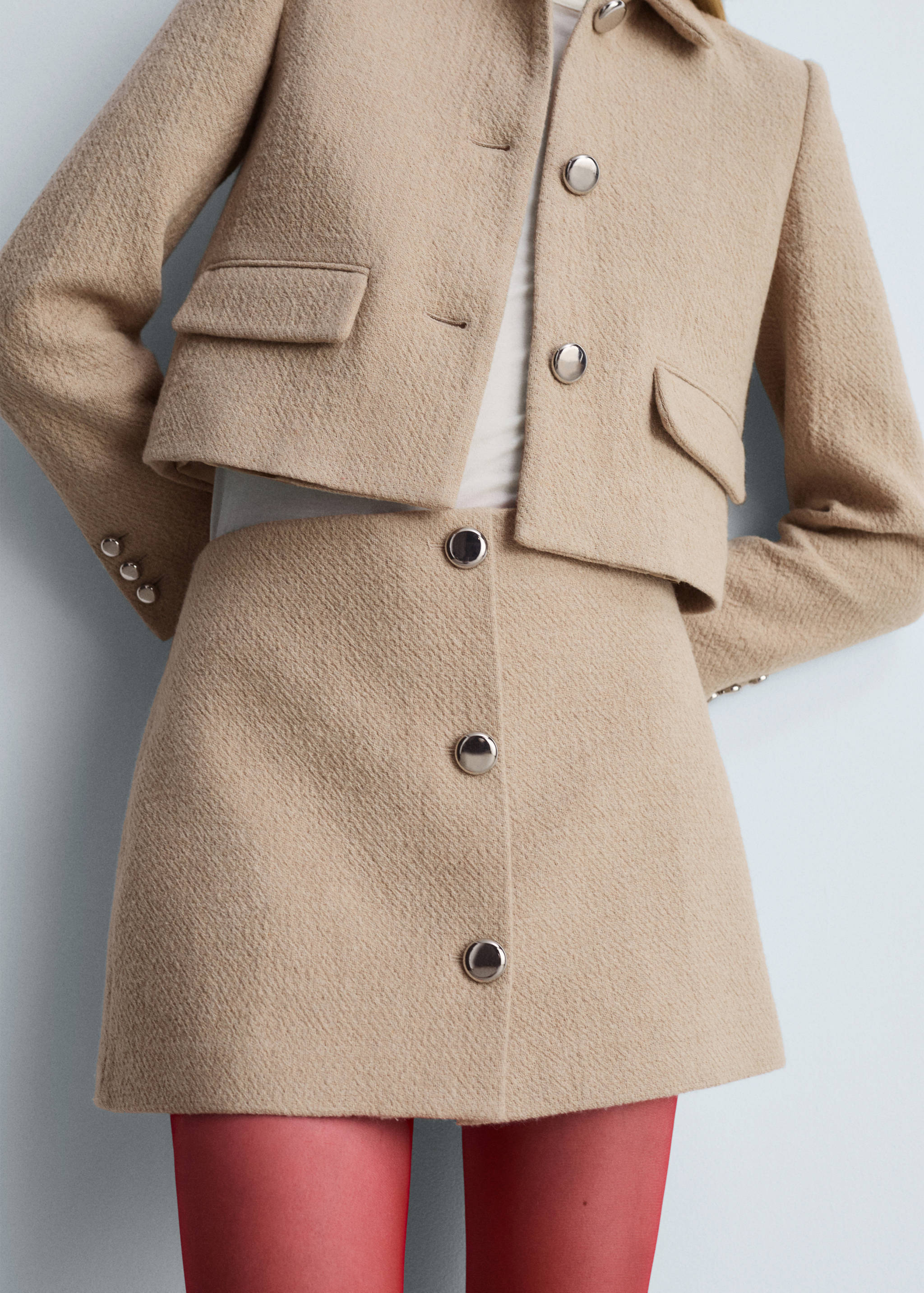 Button detail miniskirt - Medium plane