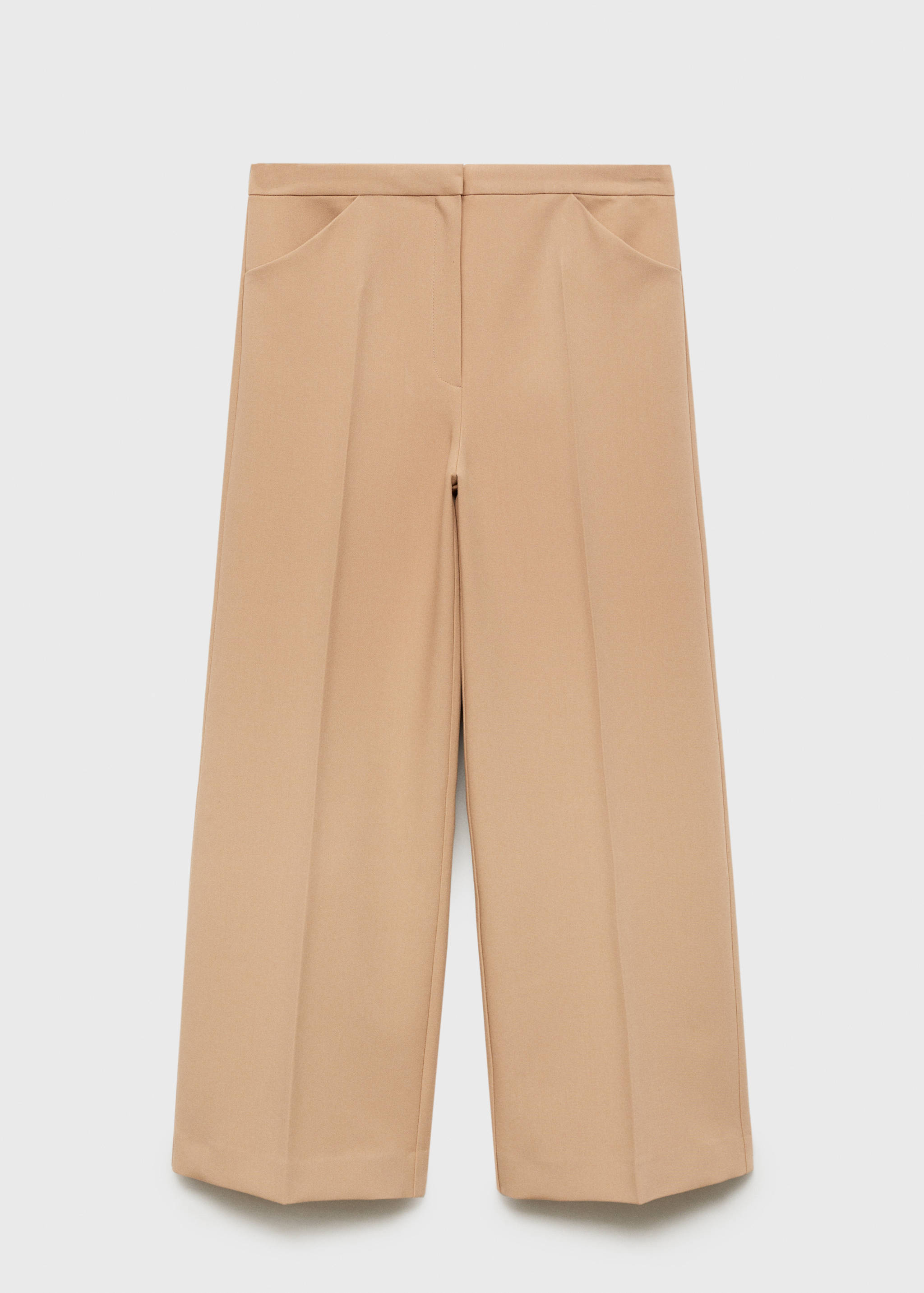 褶皱阔腿裤 - null