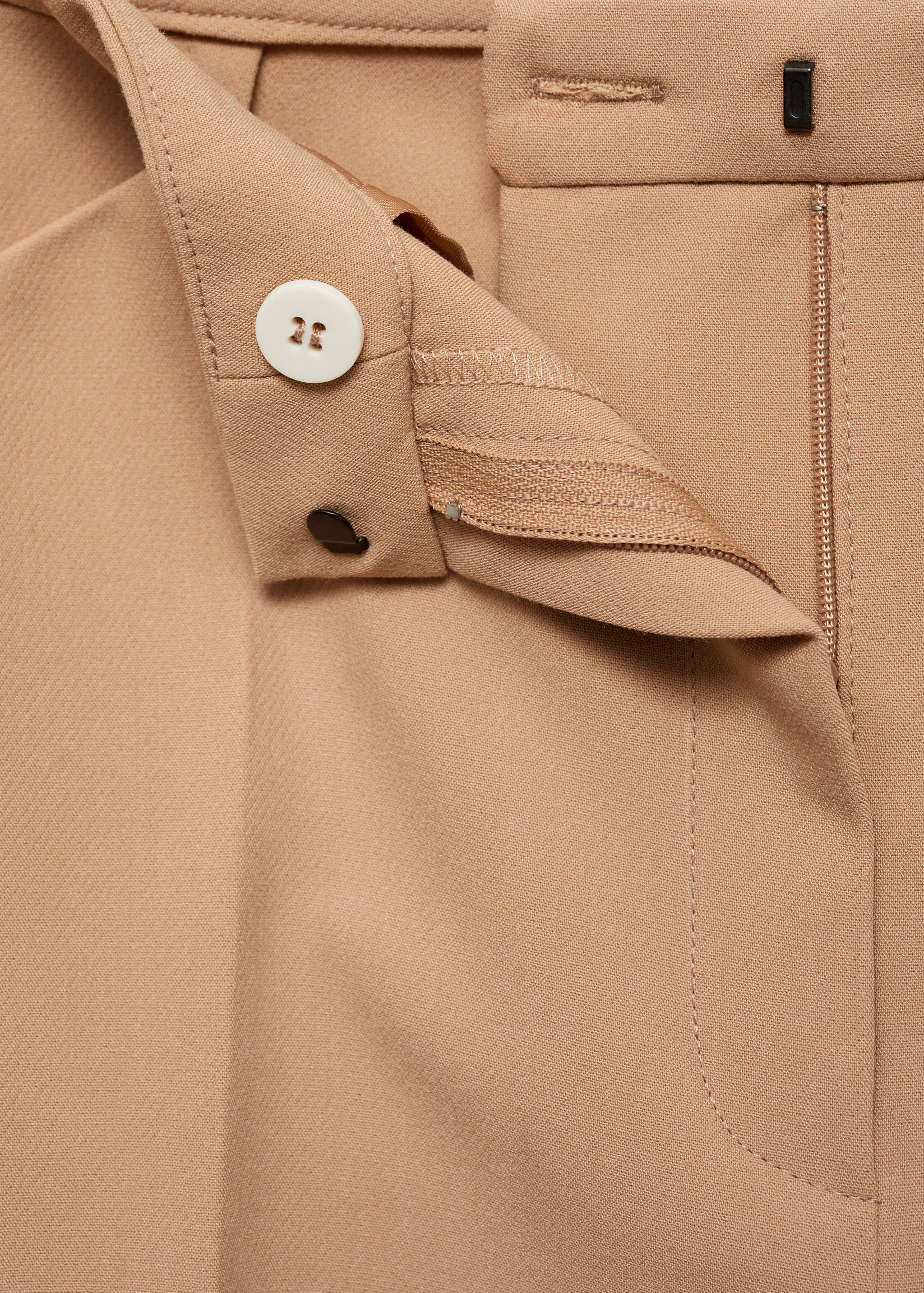 褶皱阔腿裤 - null