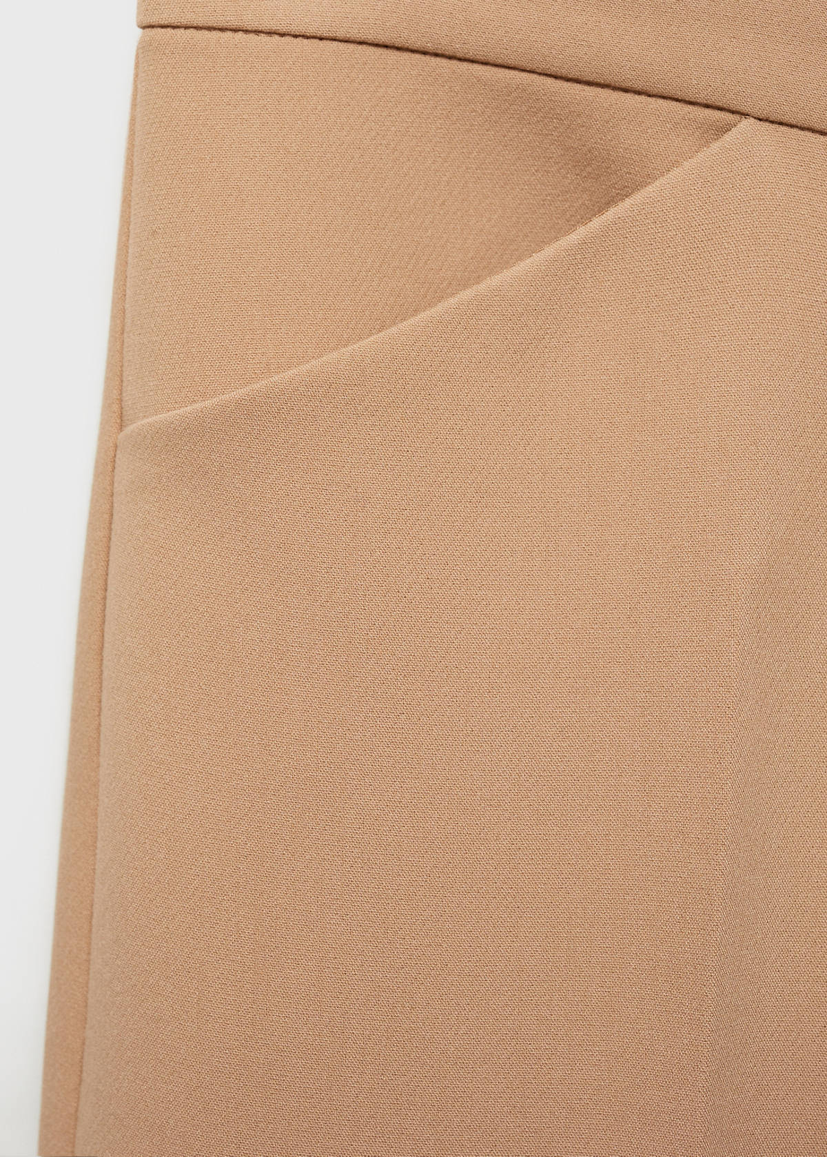 Wide leg pleated trousers — Beige