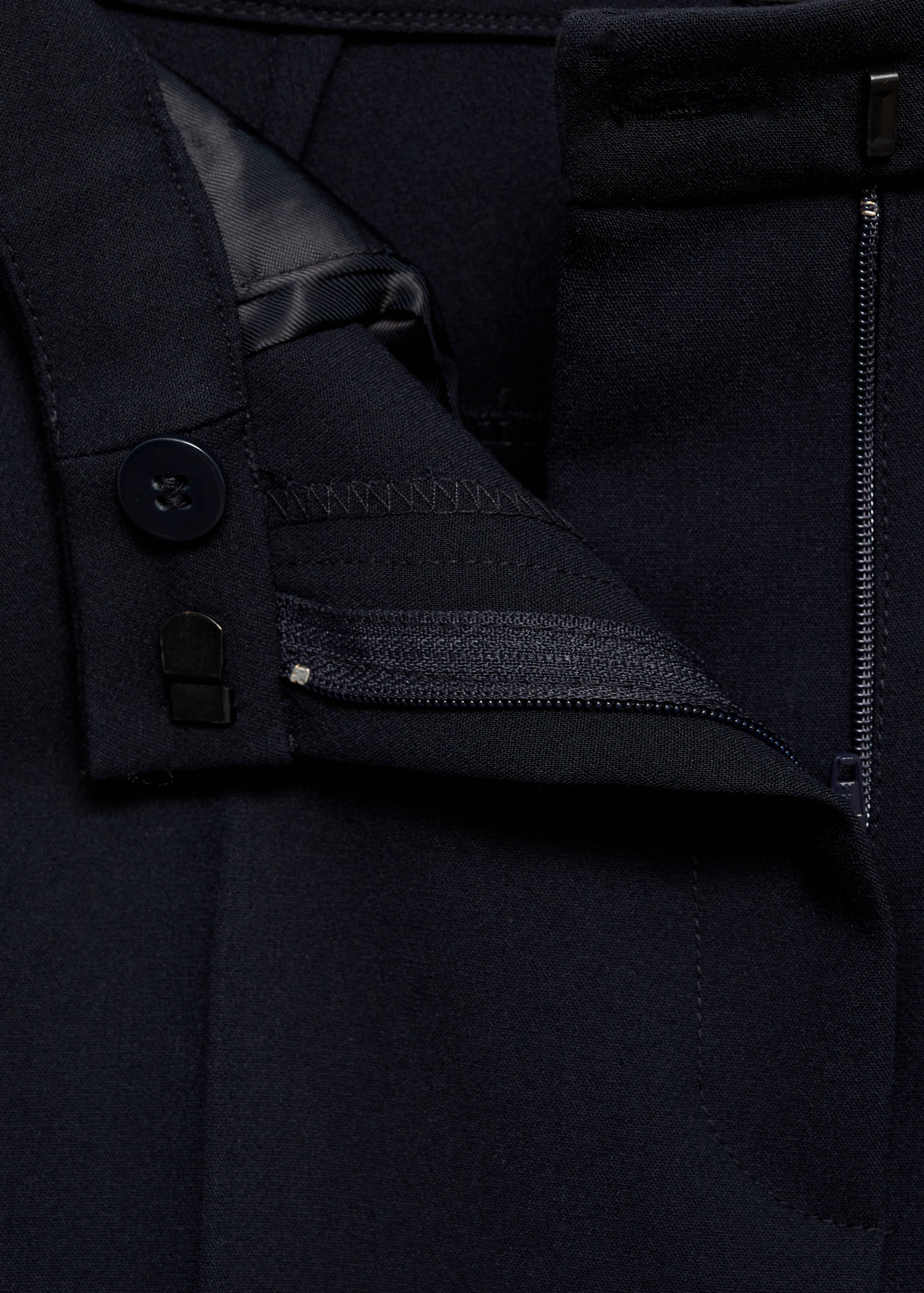 褶皱阔腿裤 - null