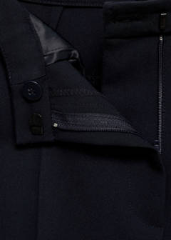Wide leg pleated trousers — Dark Navy 7