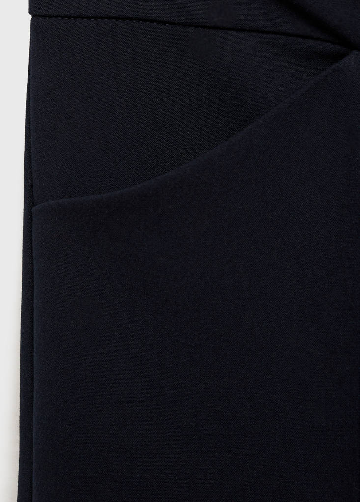 Wide leg pleated trousers — Dark Navy