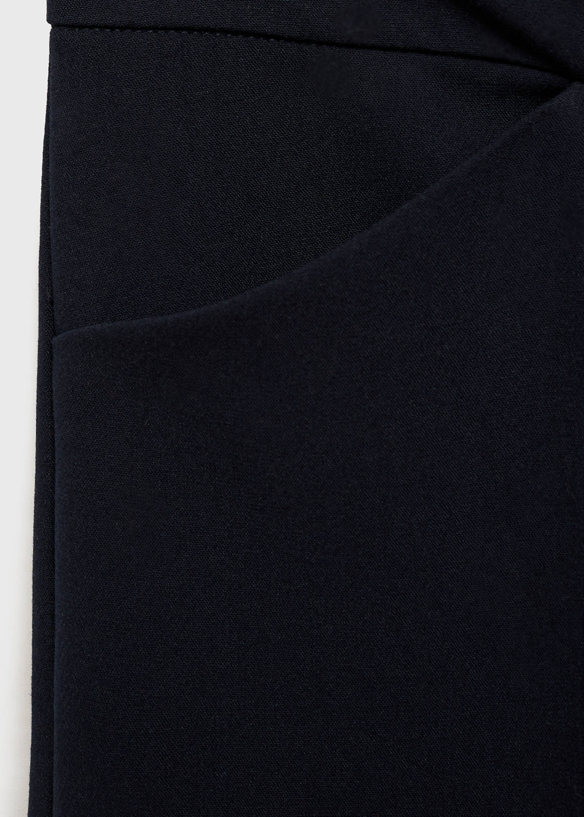 Wide leg pleated trousers — Dark Navy