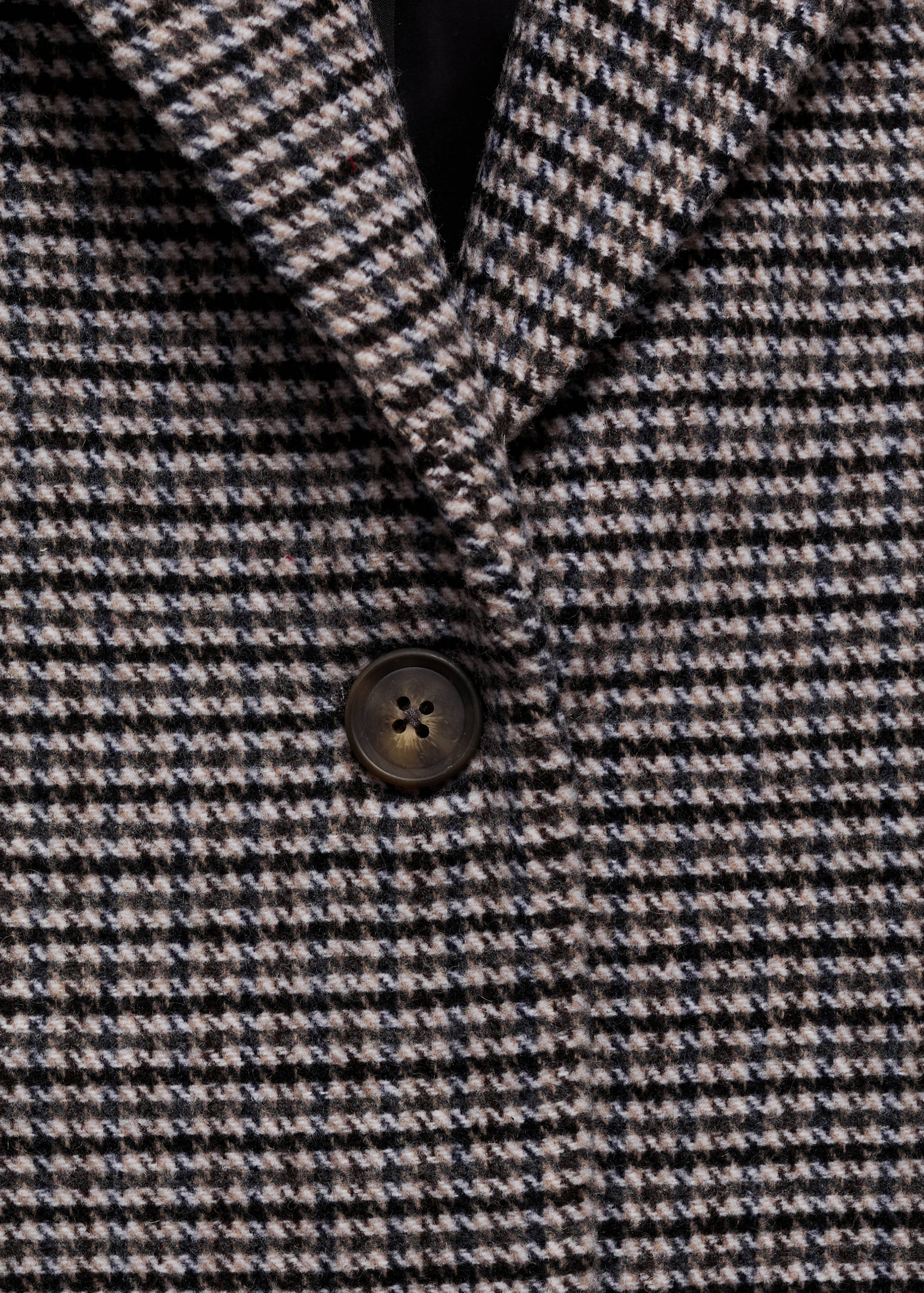 Houndstooth wool-blend coat - Details of the article 0