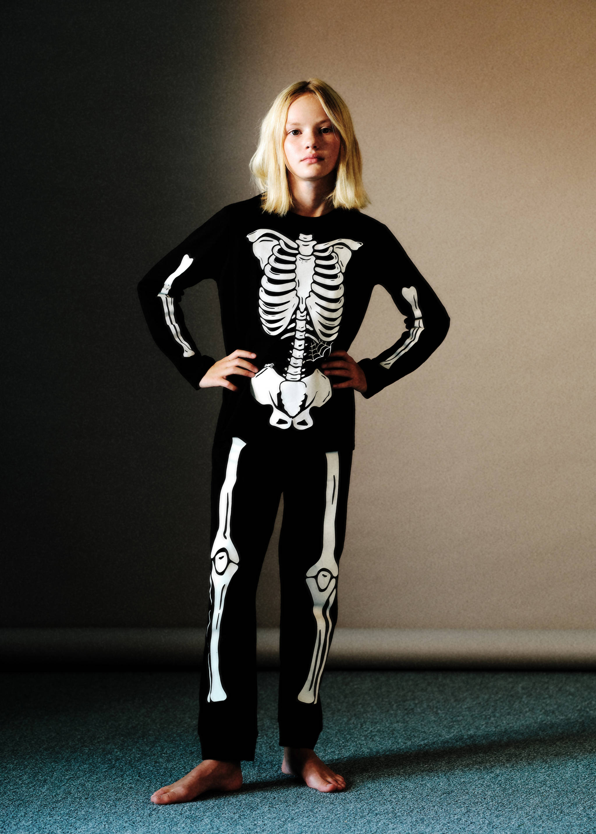 Glow in the dark骷髅睡衣 - null