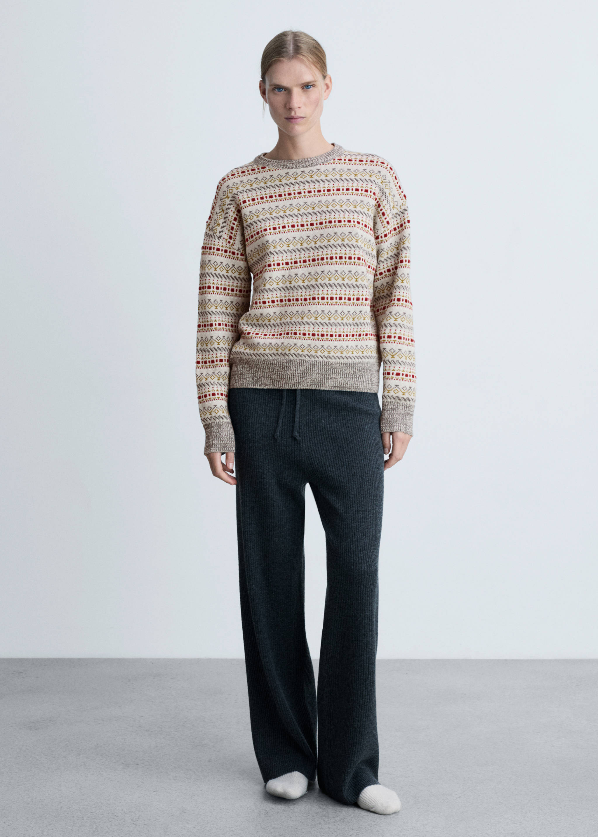Pull-over maille géométrique - Plan général
