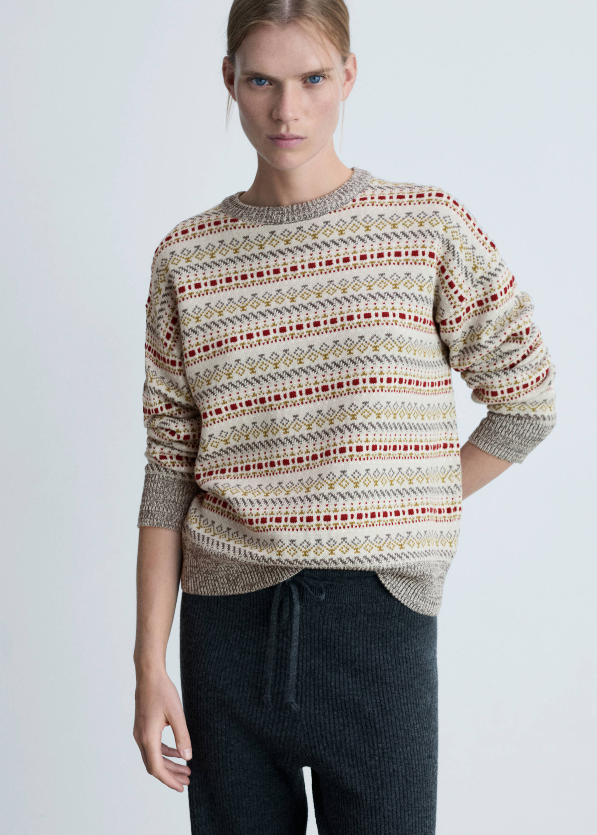 Geometric knit sweater - Medium plane