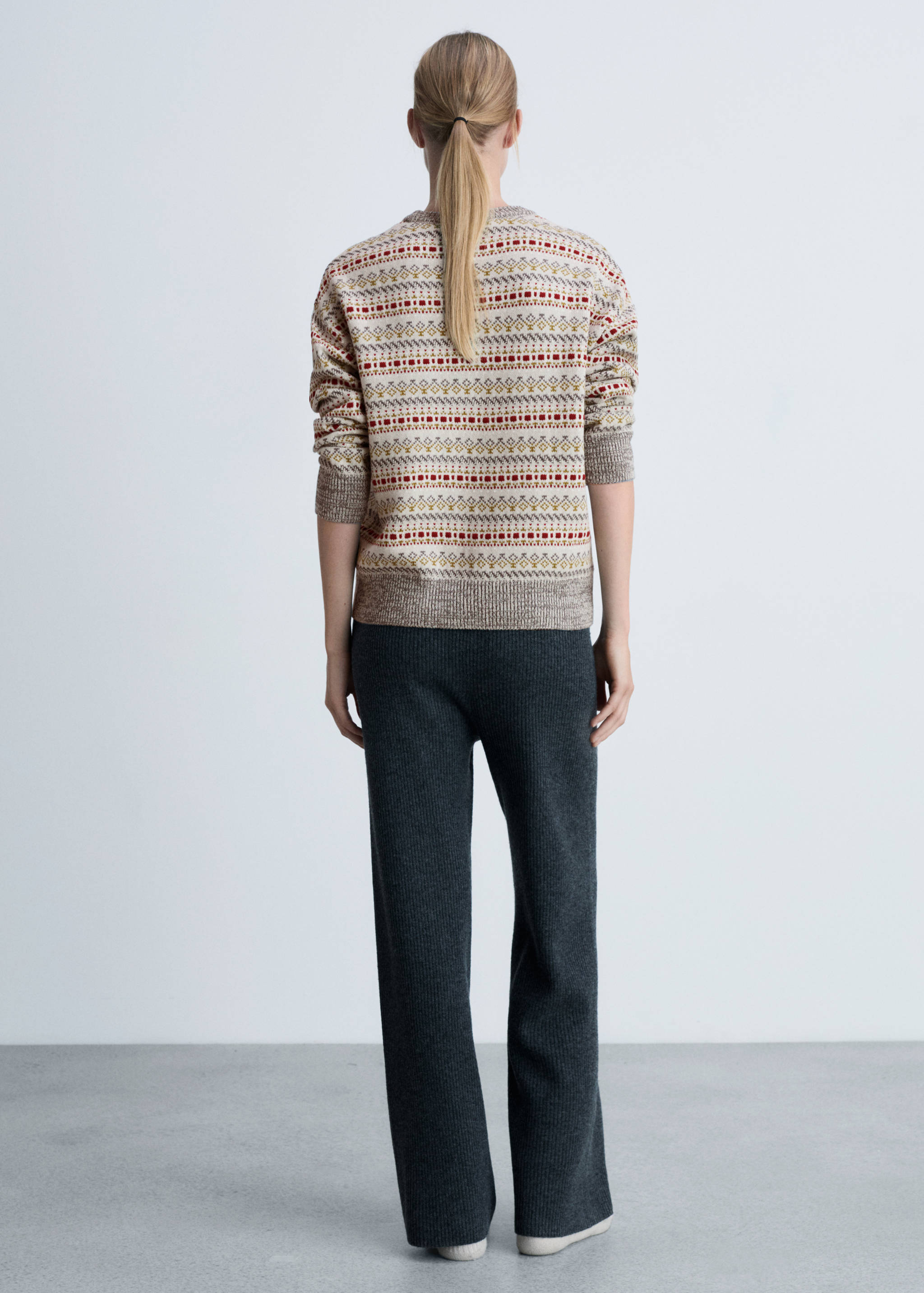 Pull-over maille géométrique - Verso de l’article