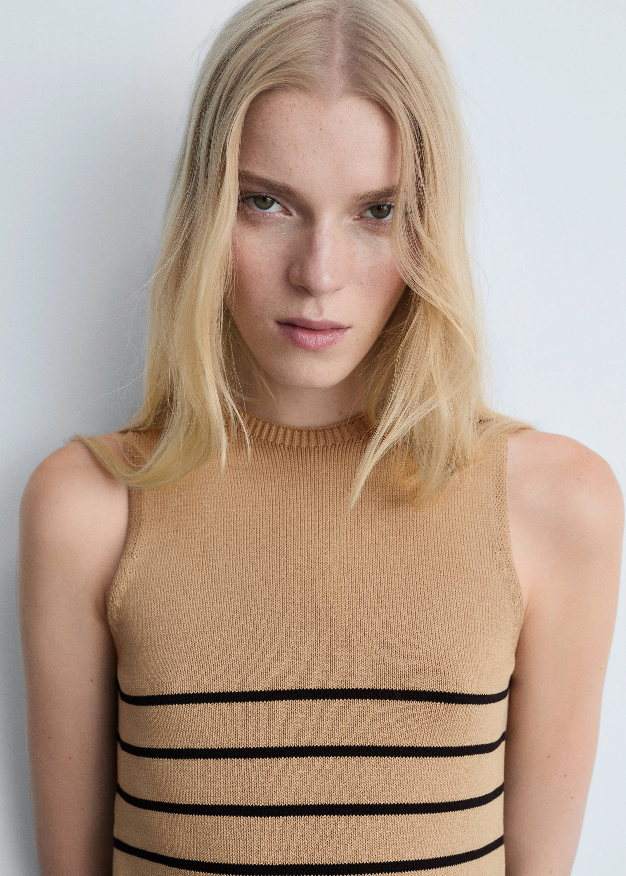 Striped knit top - Details of the article 6