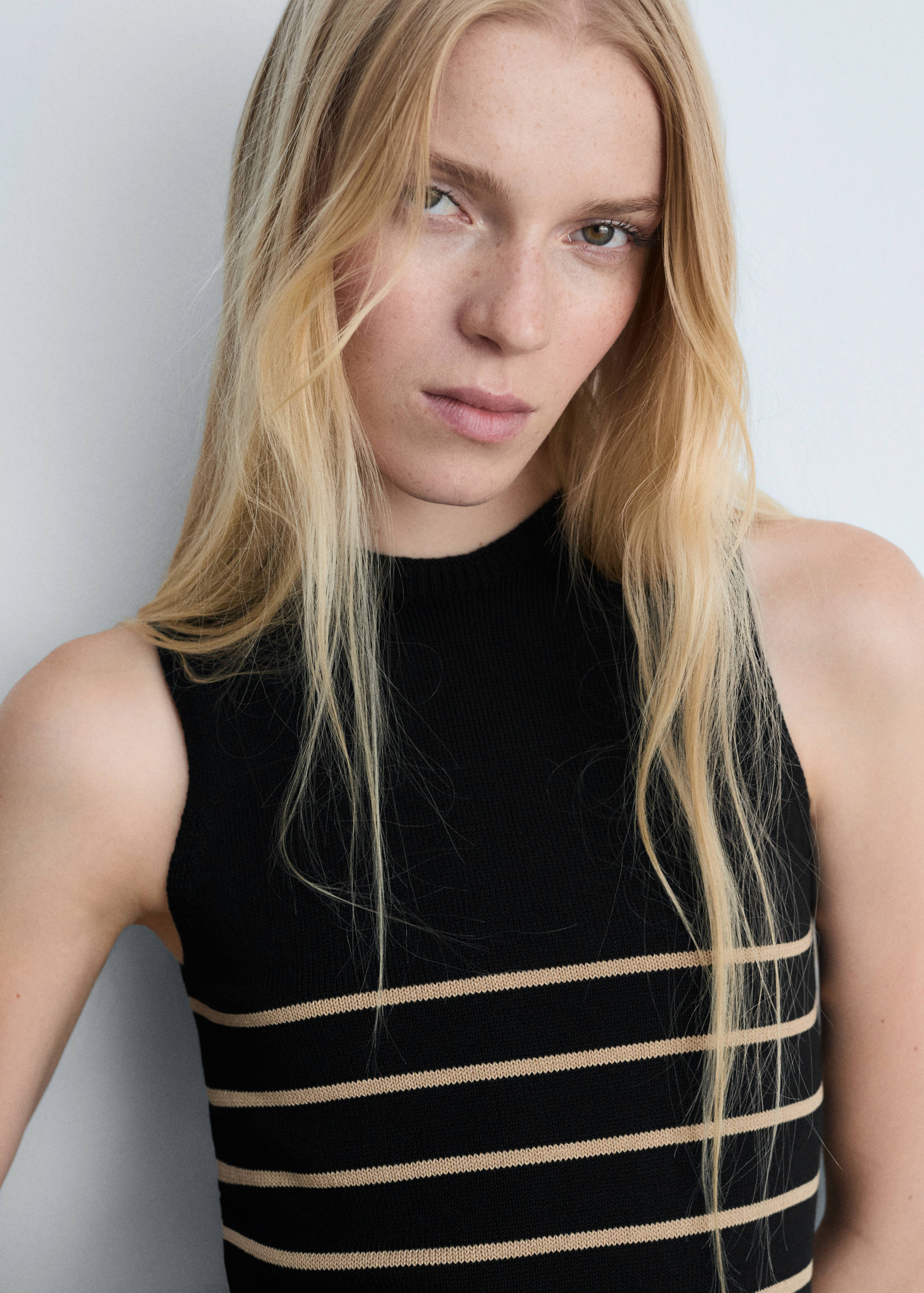 Striped knit top - Details of the article 1