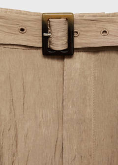 Textured trousers with belt — Brown 6