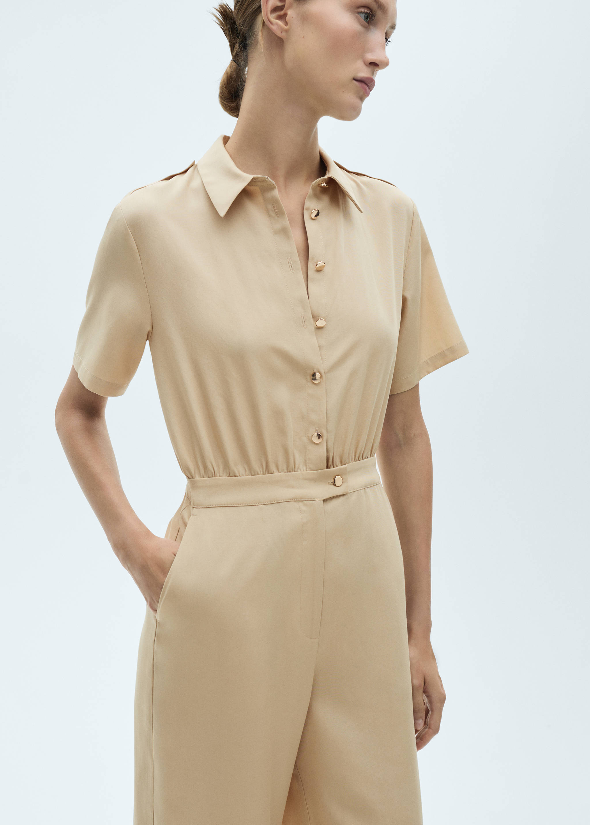 Combinaison Lyocell col chemise - Plan moyen