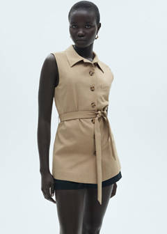 Suit waistcoat with bow — Beige 5