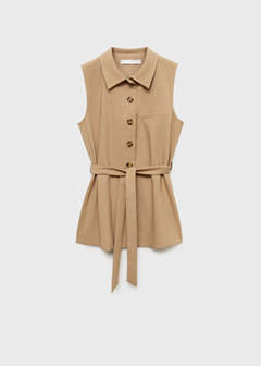 Suit waistcoat with bow — Beige 6