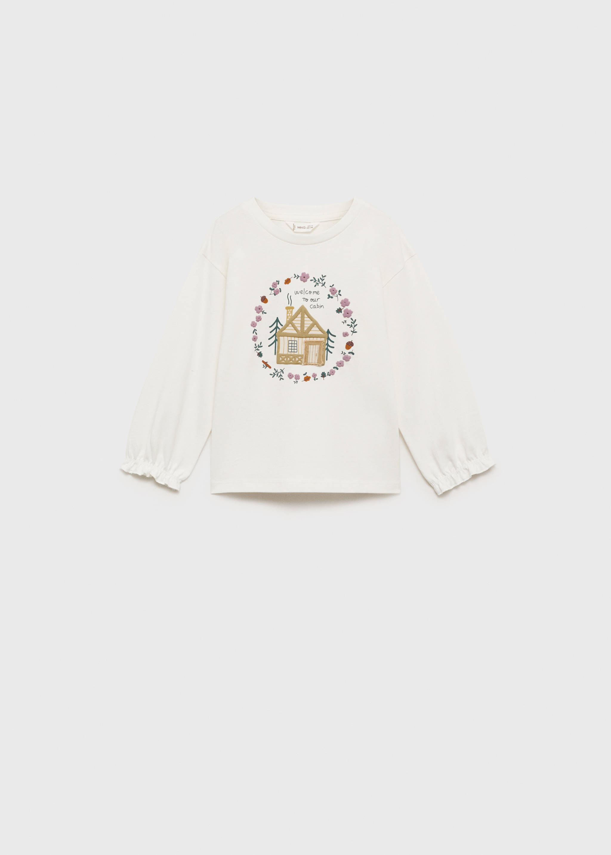 Long-sleeved t-shirt with embossed print - Article without model