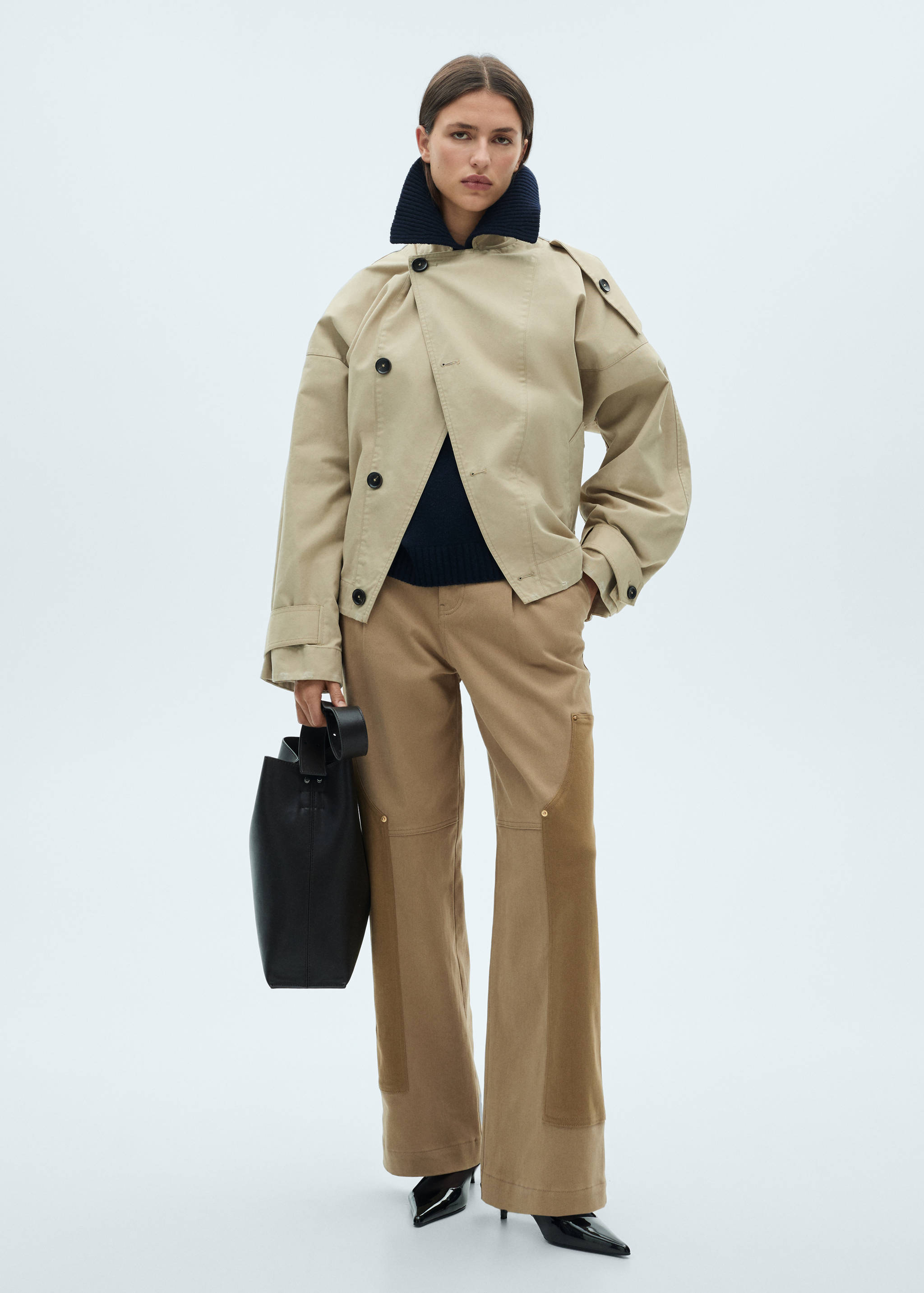 Pantalon empiècements contrastants - Plan général