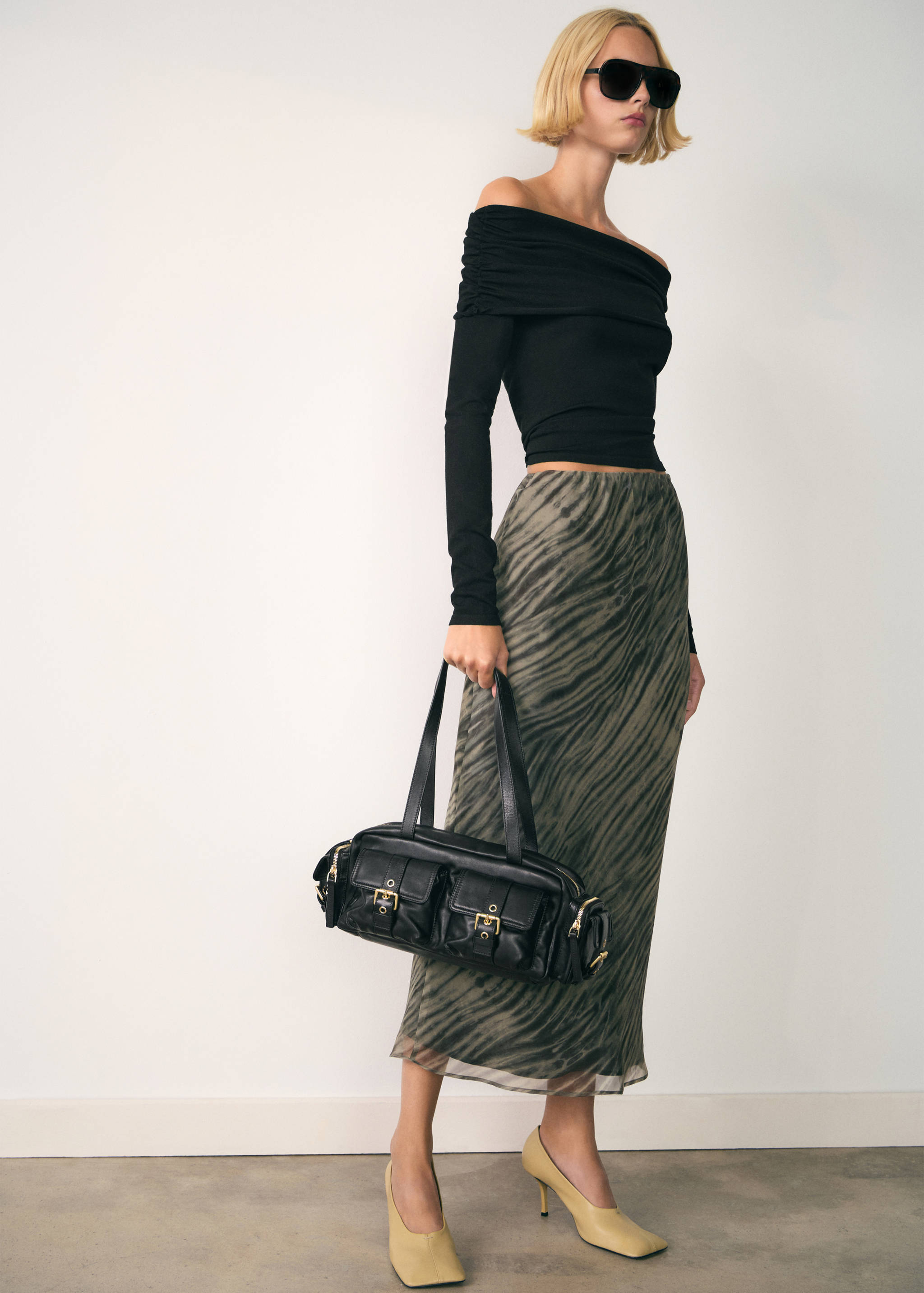 Printed organza skirt - General plane