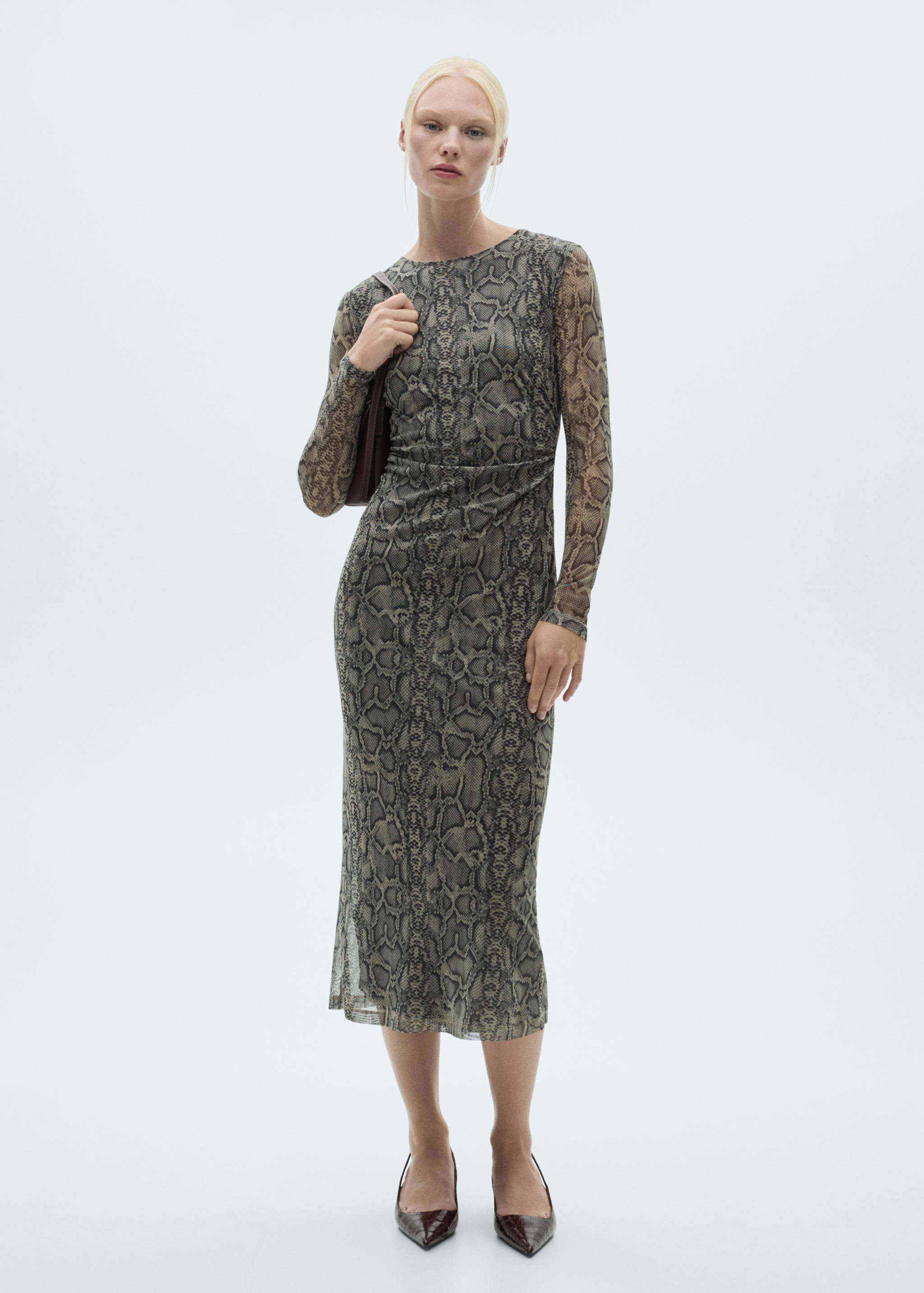 Robe en maille filet imprimé animal - Plan général