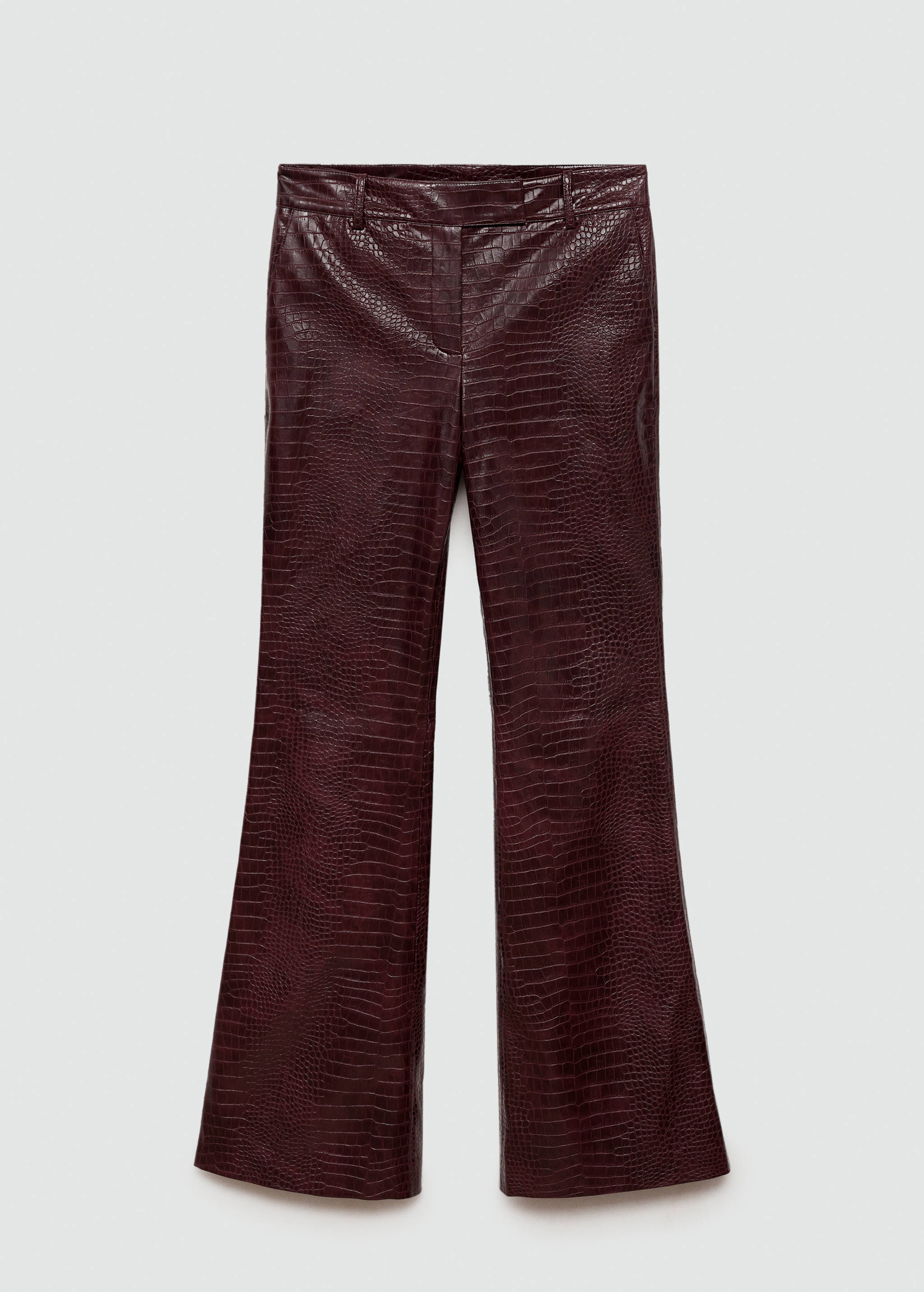 Snake-effect flared trousers - Article without model