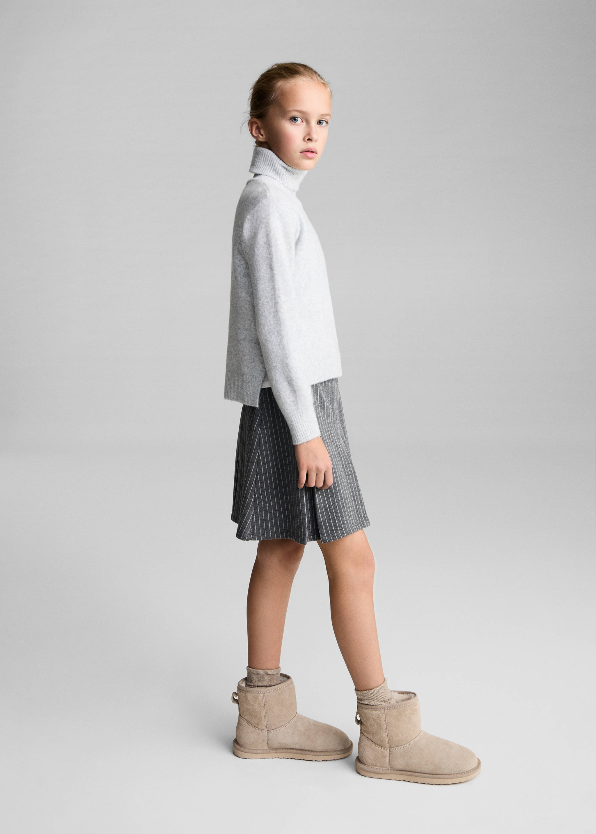 条纹格子短裙 - null