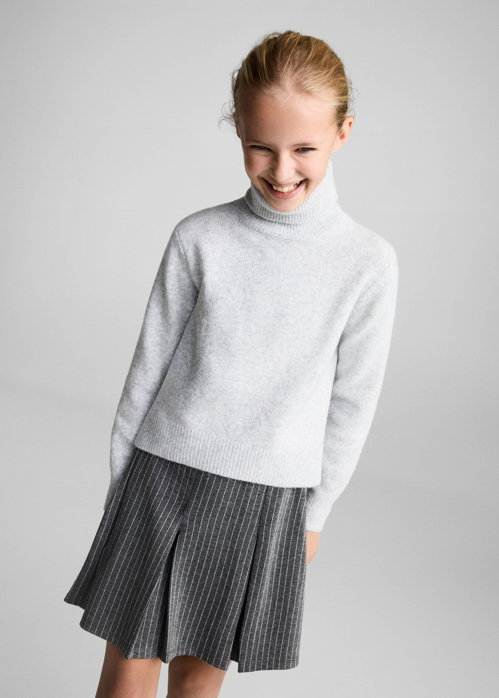 条纹格子短裙 - null