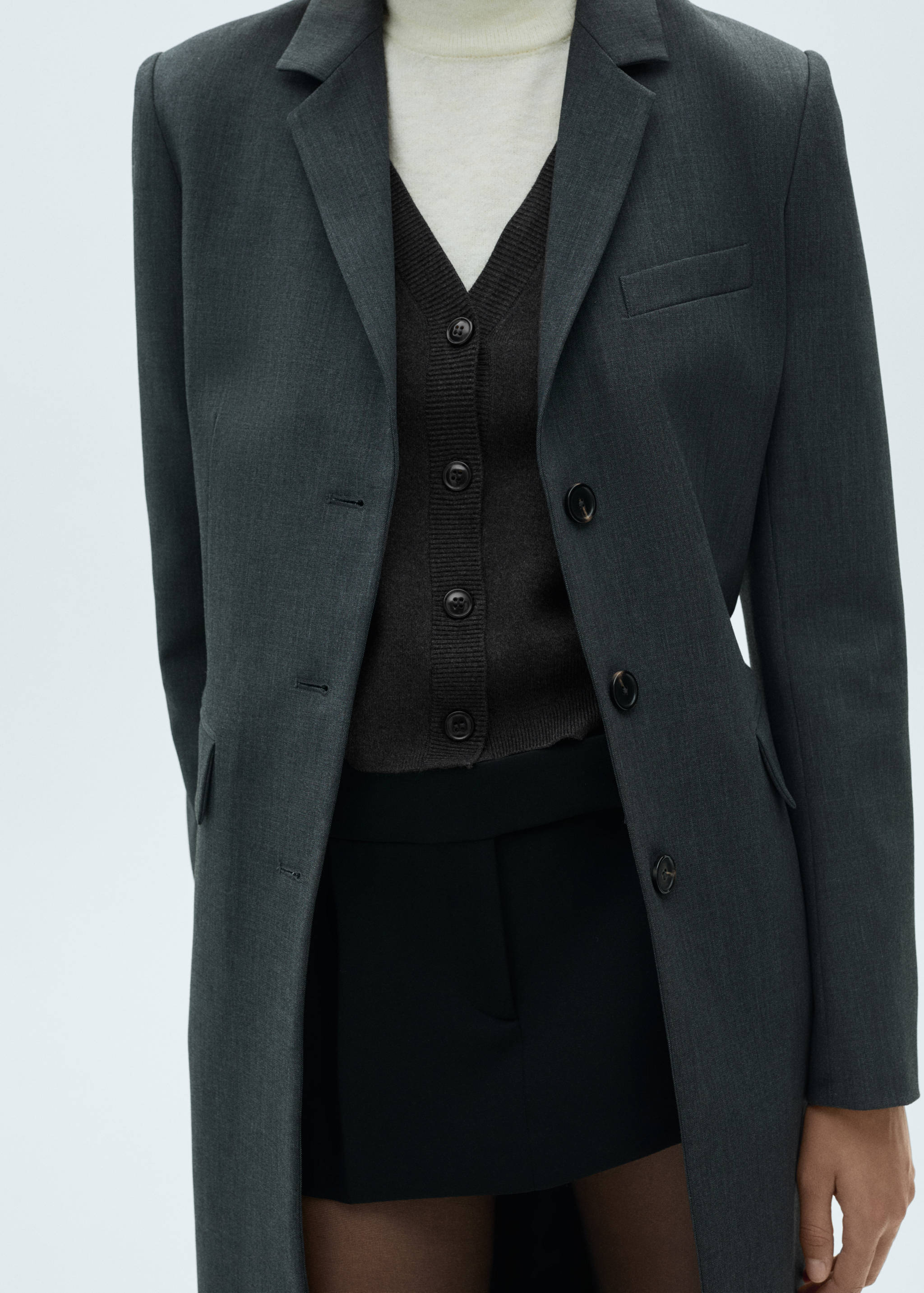 Трикотажный кардиган с V-образной горловиной - Деталь изделия 6