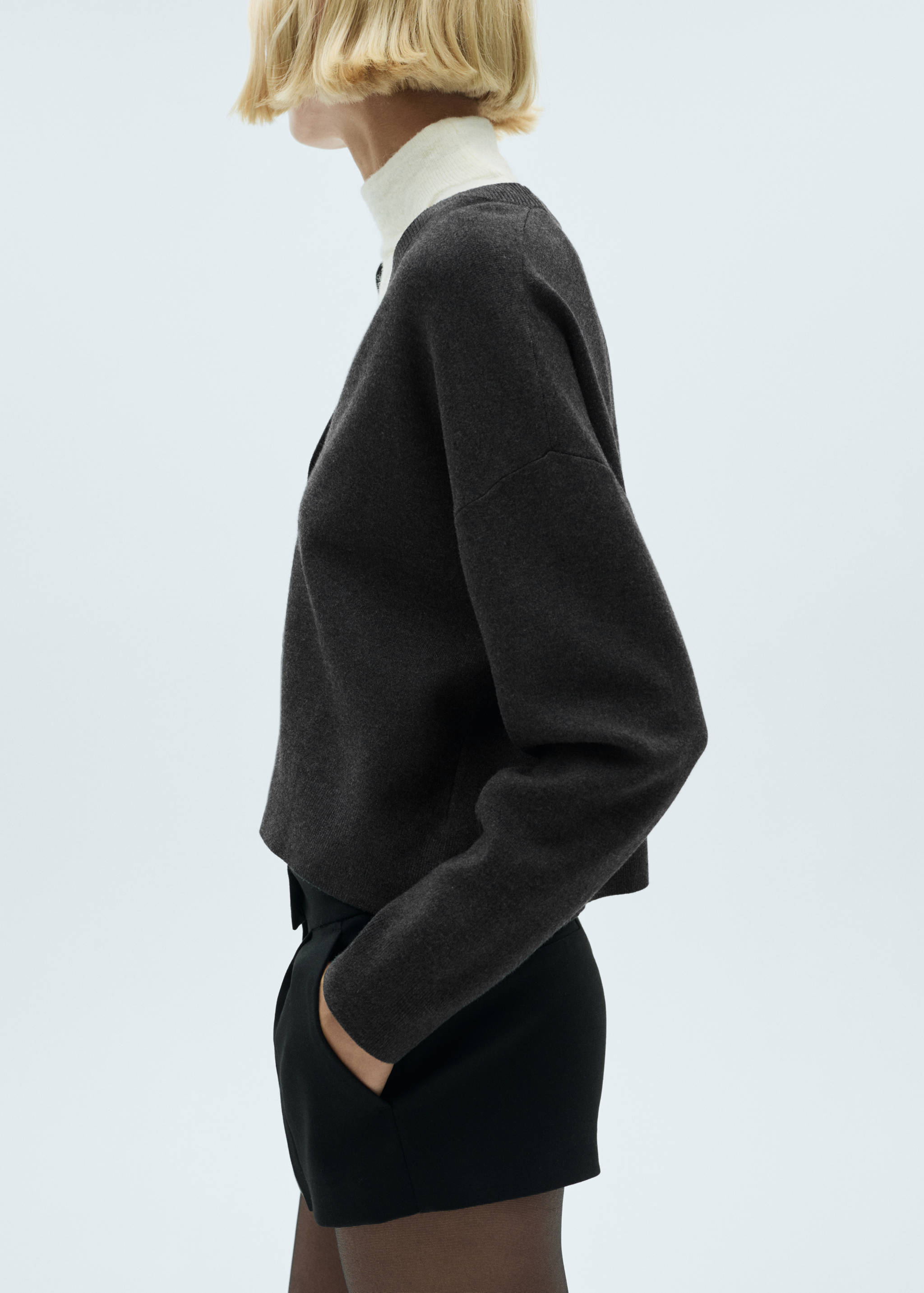 Трикотажный кардиган с V-образной горловиной - Деталь изделия 2