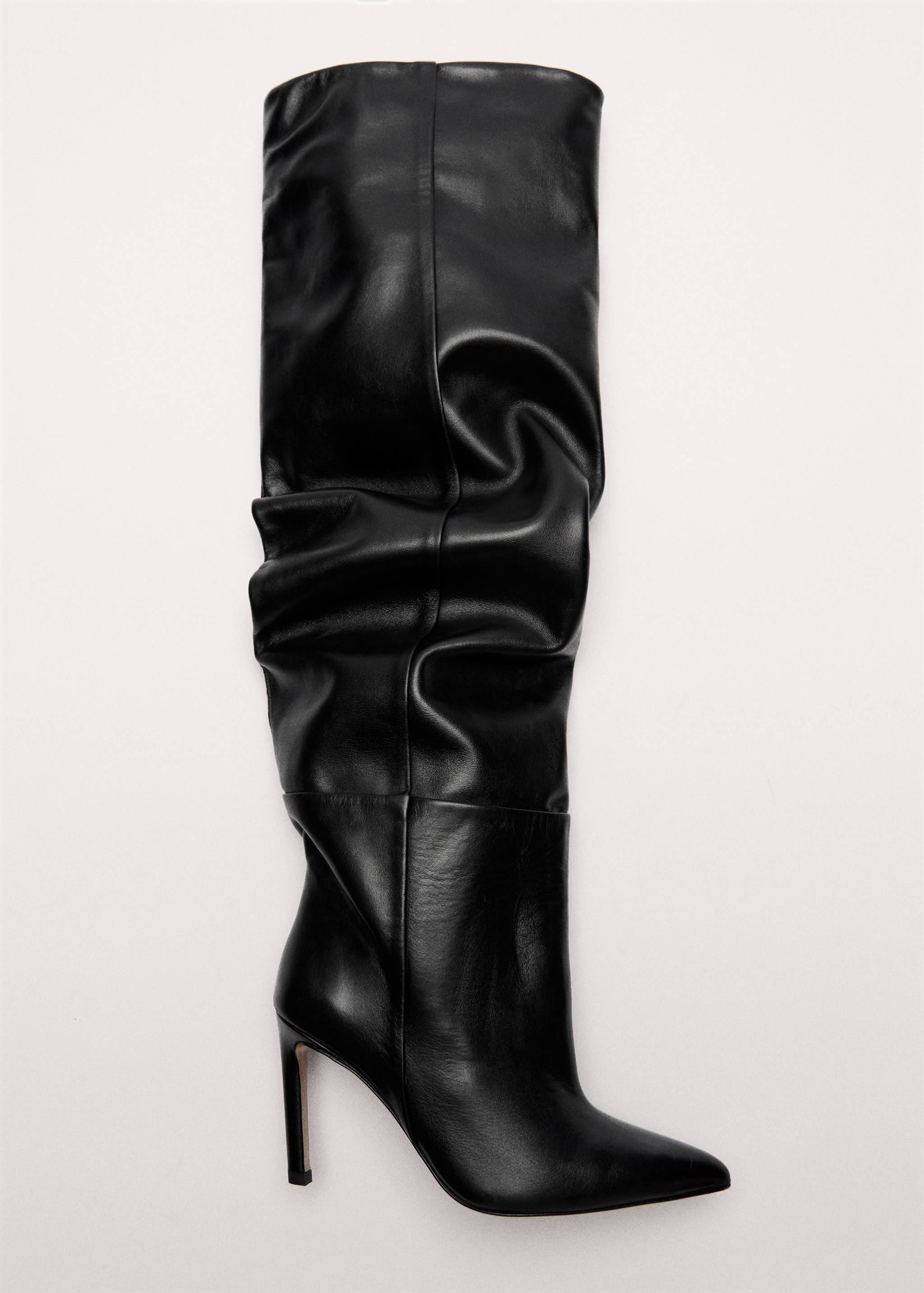 Knee-high leather boots with ruched detail - Details of the article 5