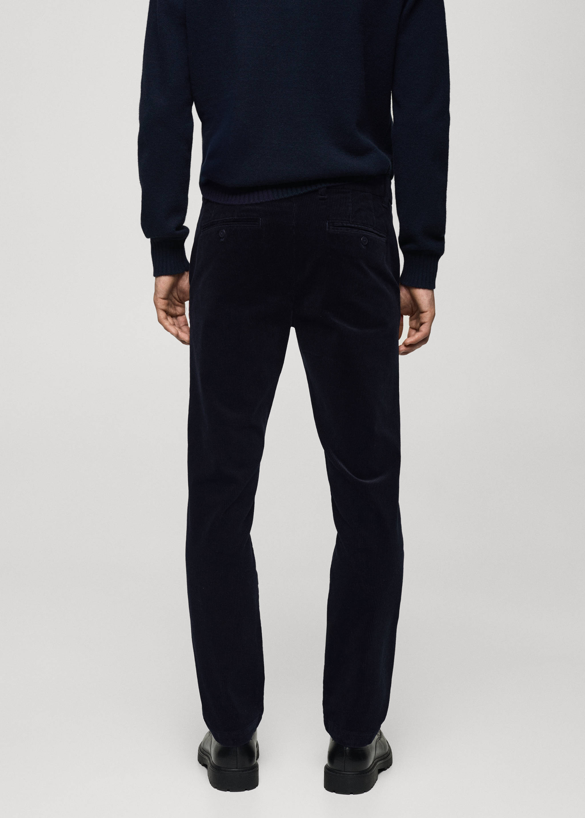 Corduroy slim-fit trousers - Reverse of the article