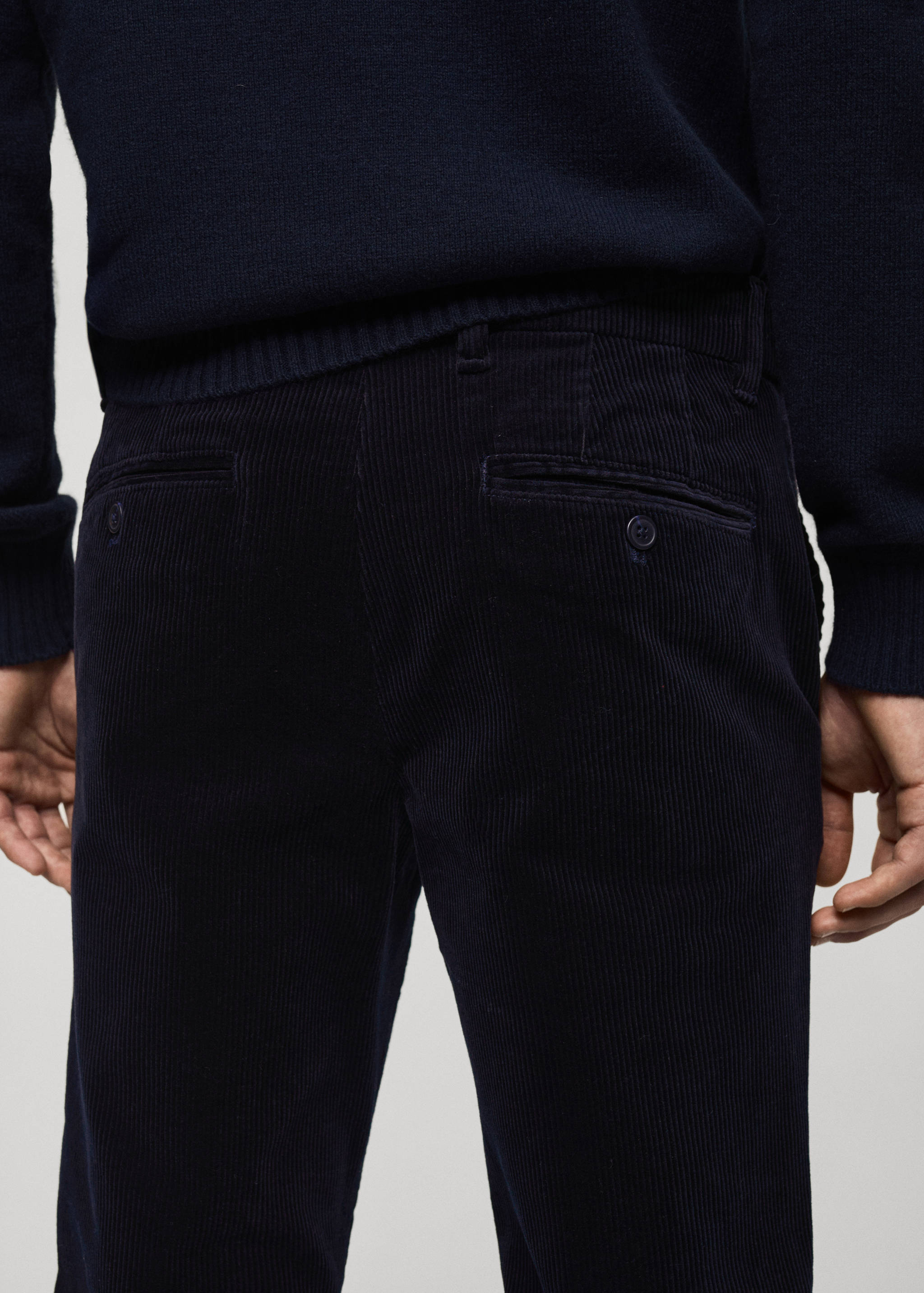 Corduroy slim-fit trousers - Details of the article 6