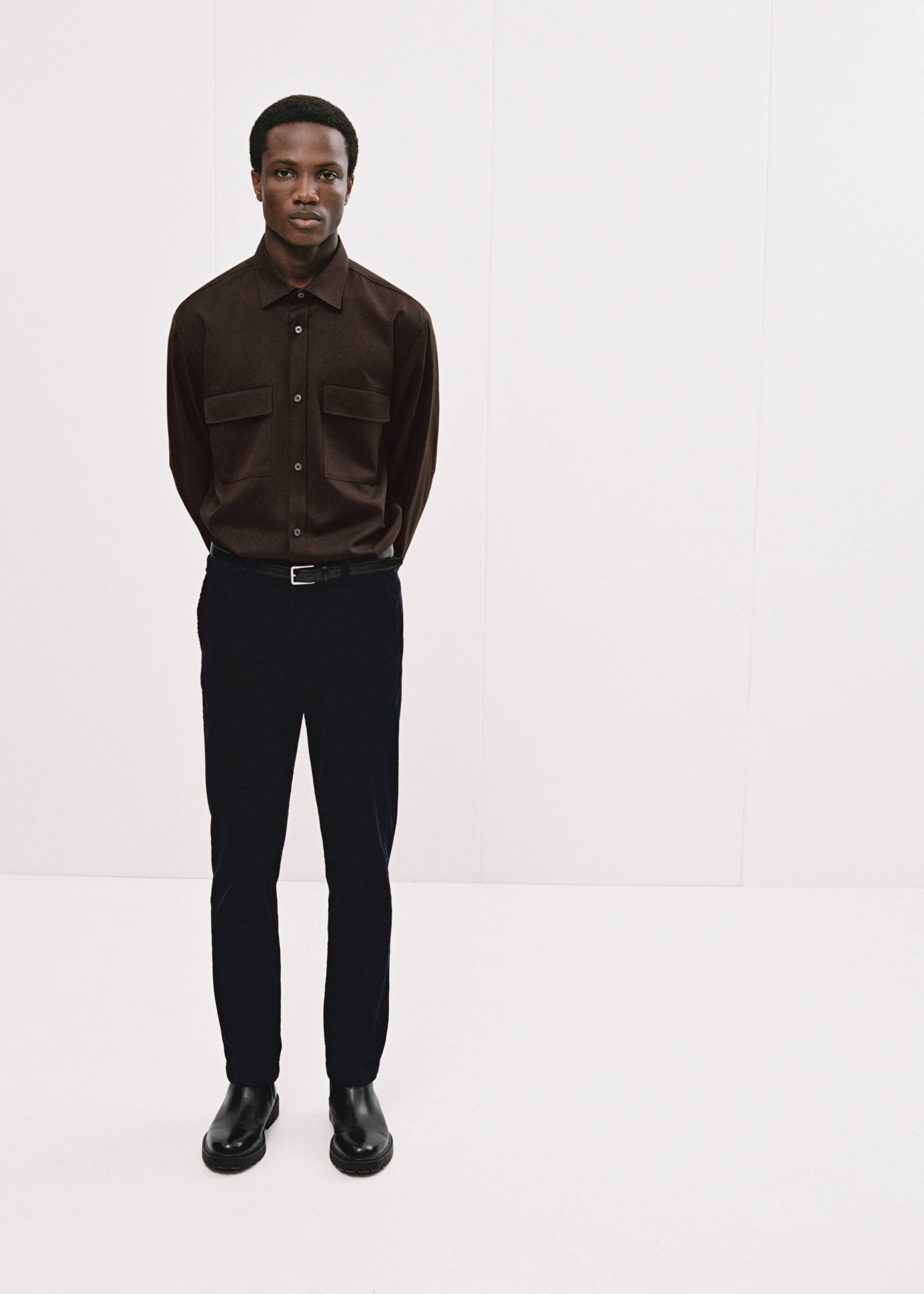 Corduroy slim-fit trousers - Details of the article 5