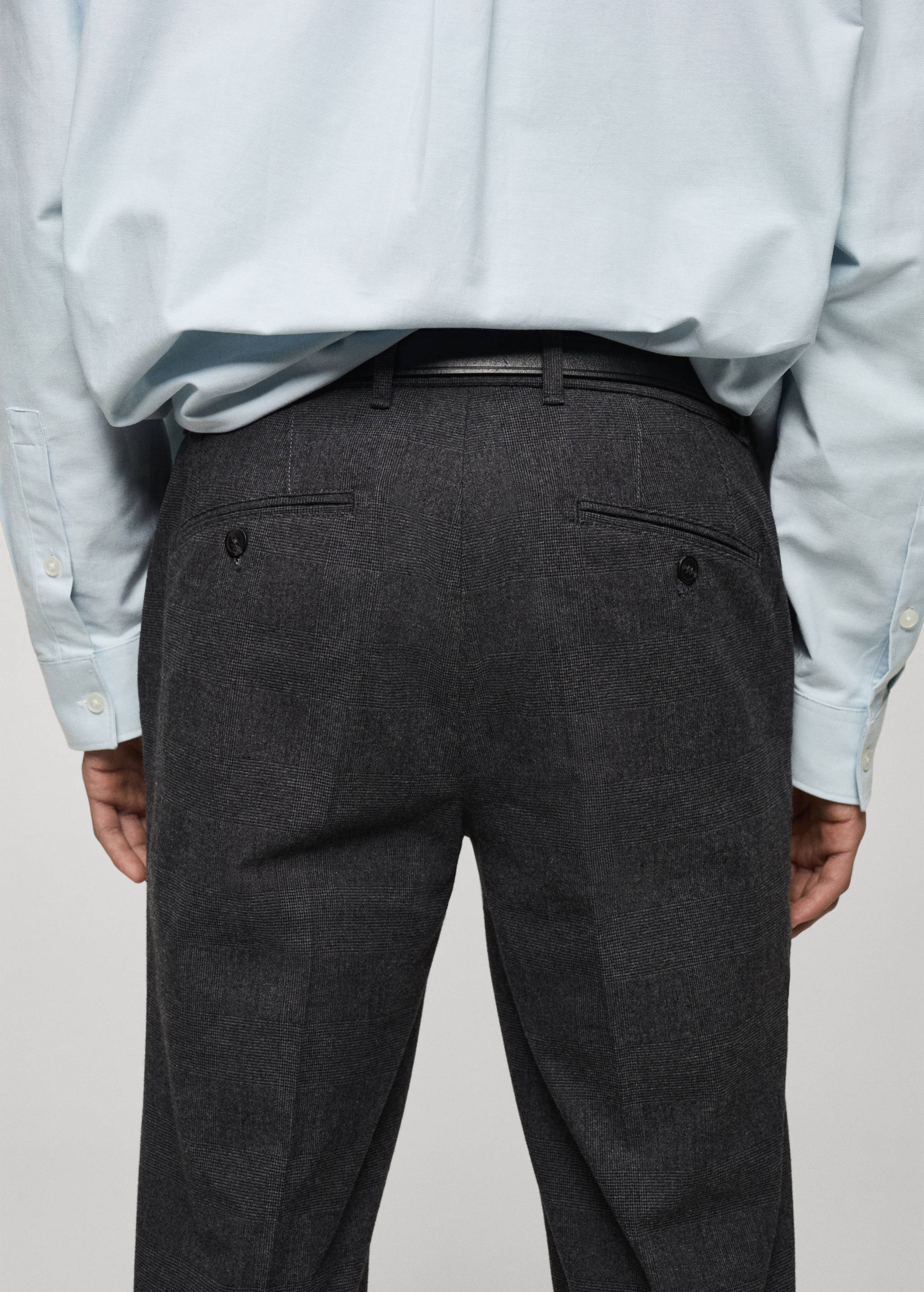 Slim-fit cotton trousers - Details of the article 6