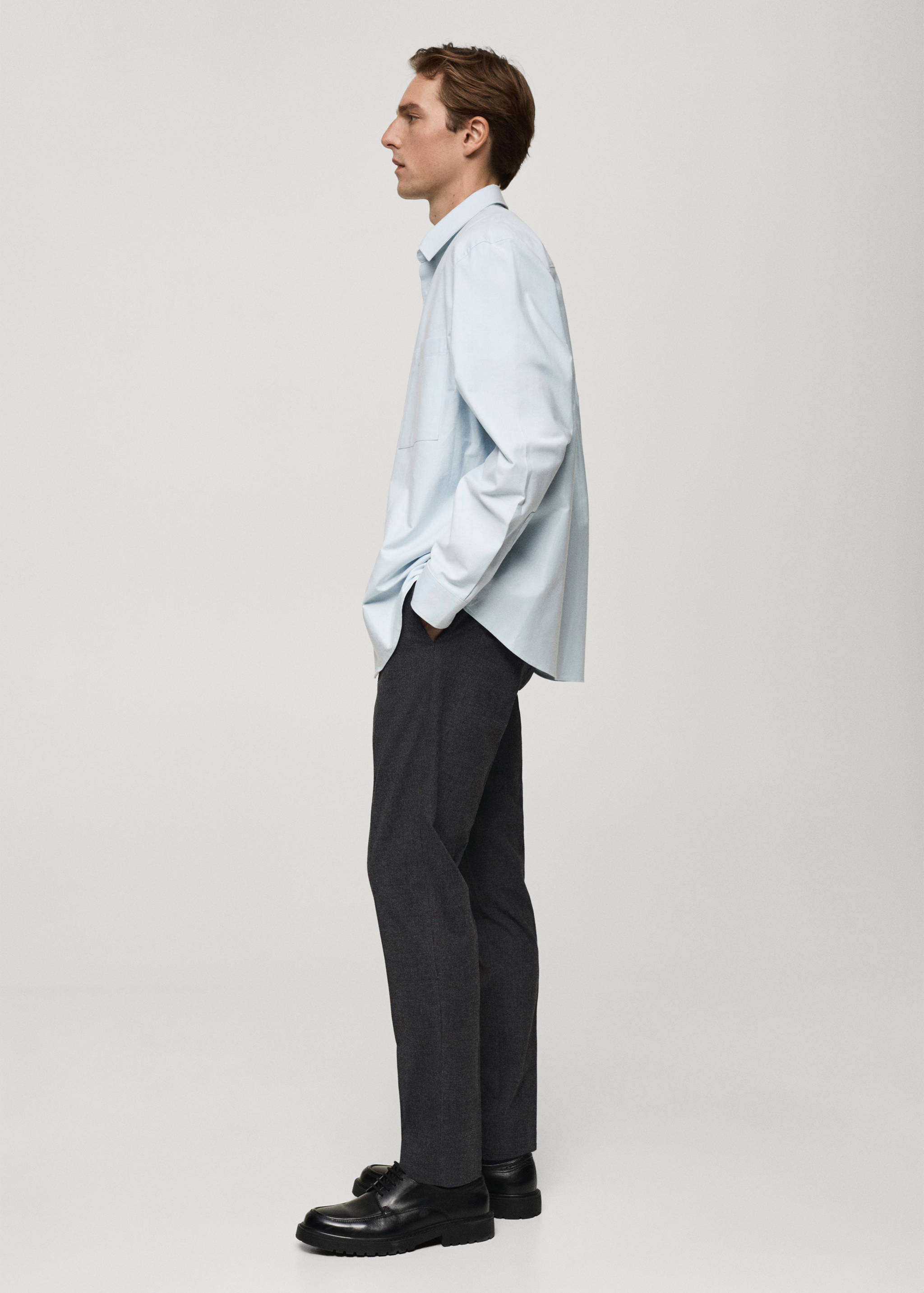 Slim-fit cotton trousers - Details of the article 2