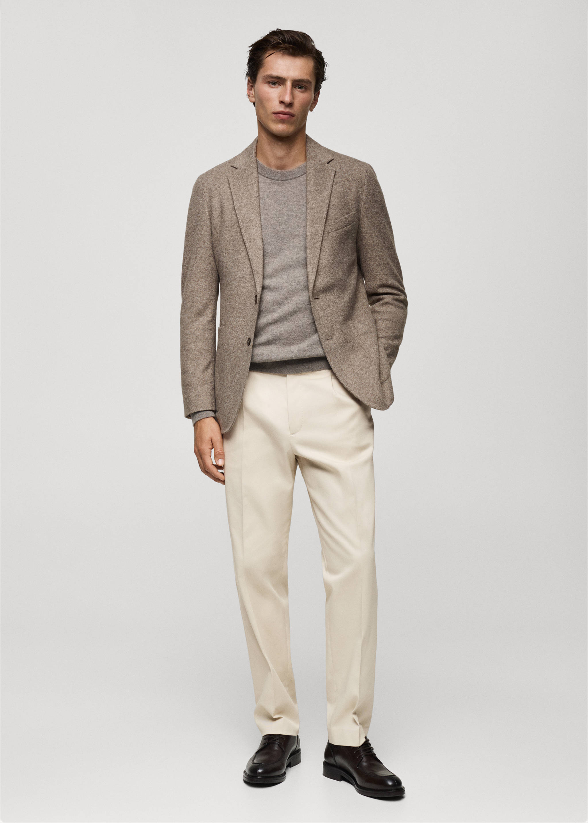 意大利纯羊毛法兰绒外套 - null