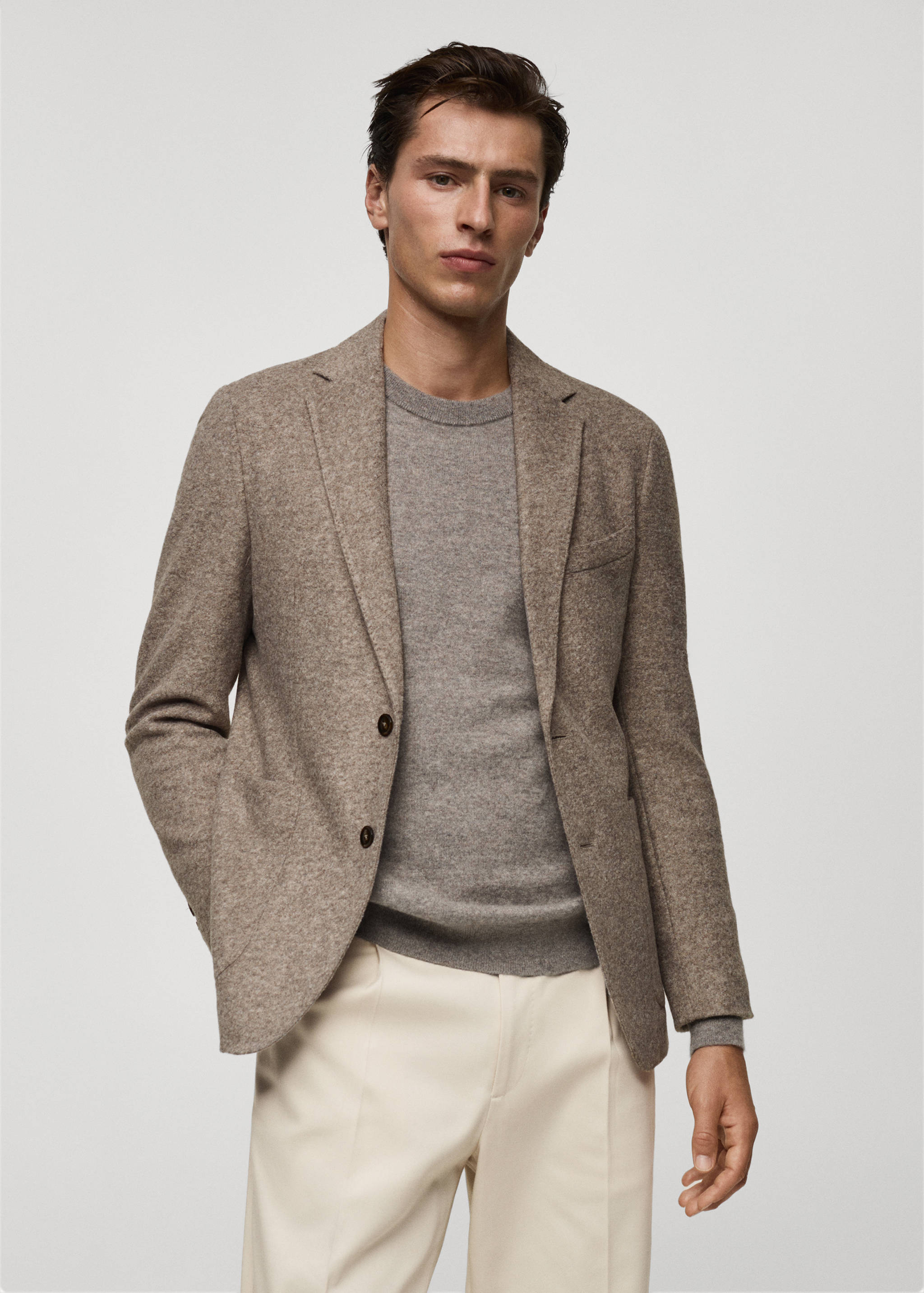 意大利纯羊毛法兰绒外套 - null